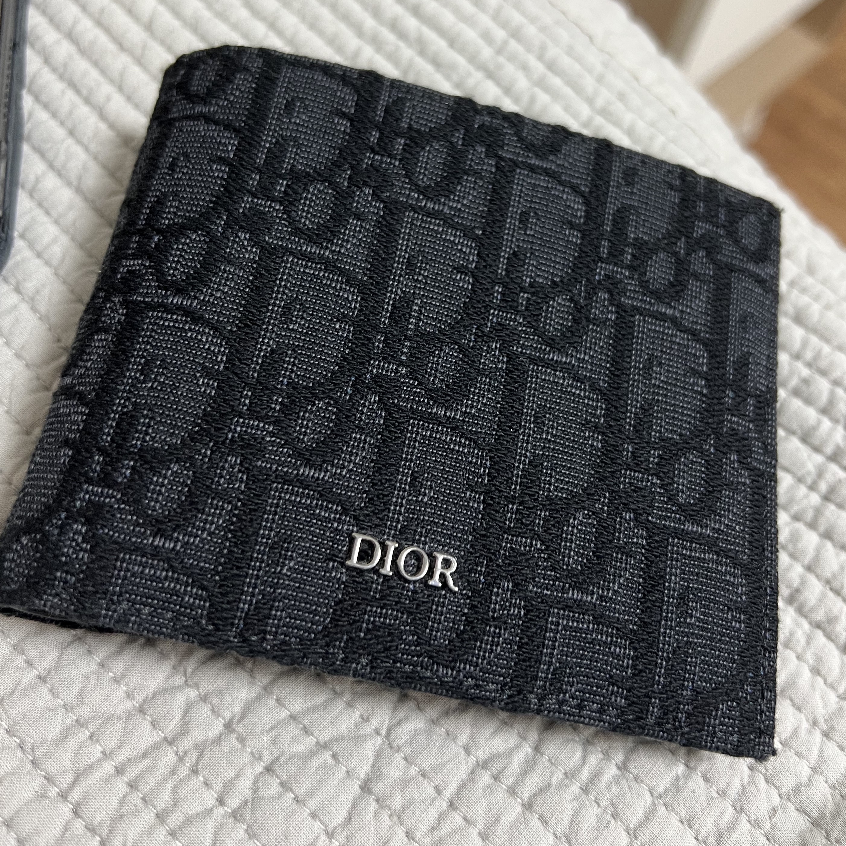 Dior Compact Coin Wallet & Black Dior Oblique Jacquard 착용 스타일
