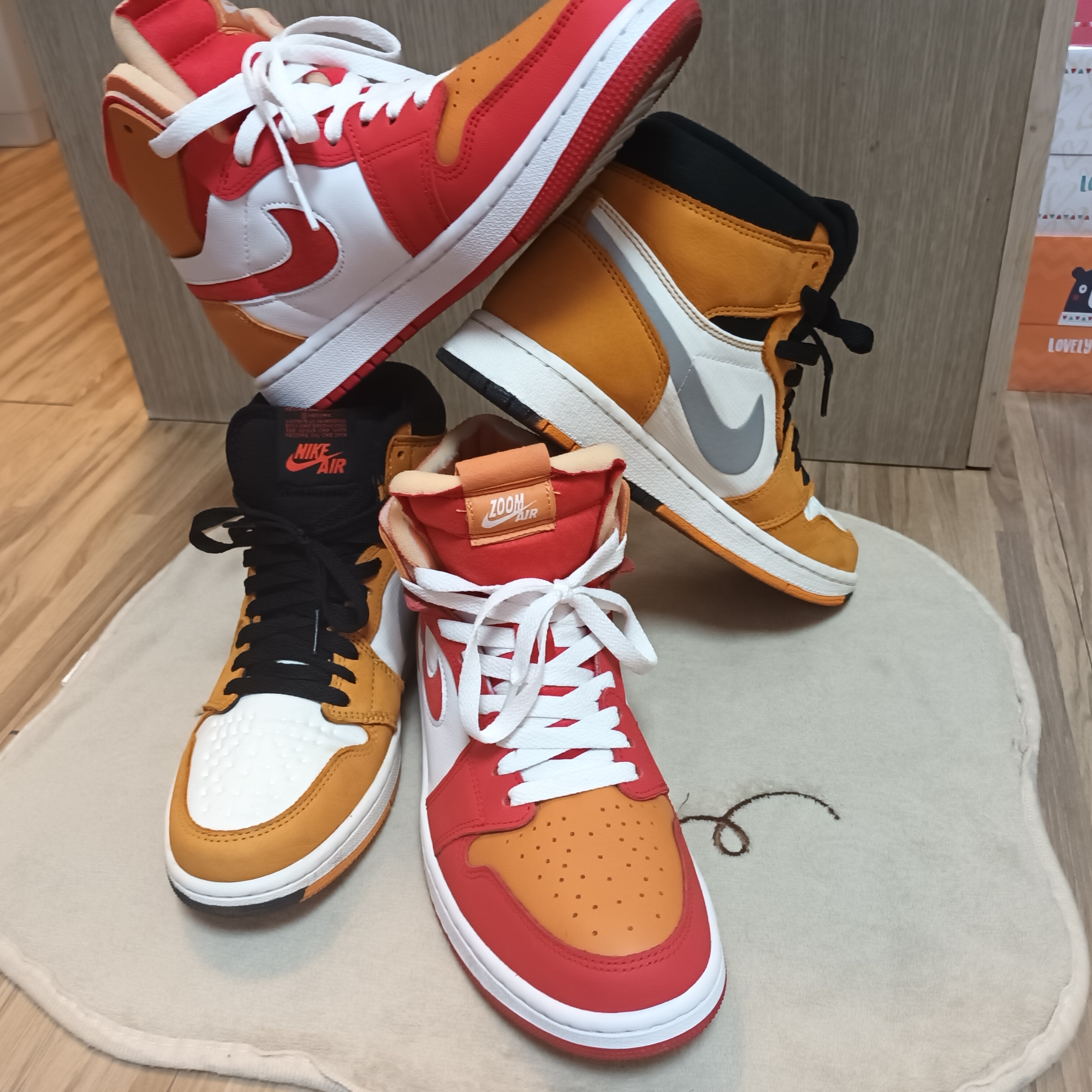 Jordan 1 Element Gore-Tex Light Curry, (W) Jordan 1 Zoom Air CMFT Fire Red and Hot Curry 착용 스타일