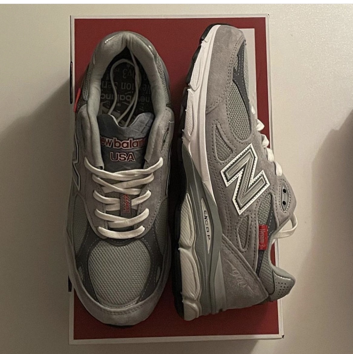 New Balance 990vs3 Made in USA Grey - D Standard 착용 스타일