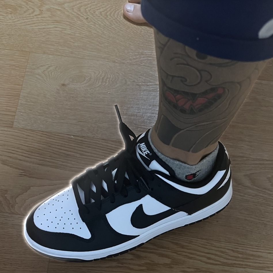 Nike Dunk Low Retro Black 착용 스타일 - 1