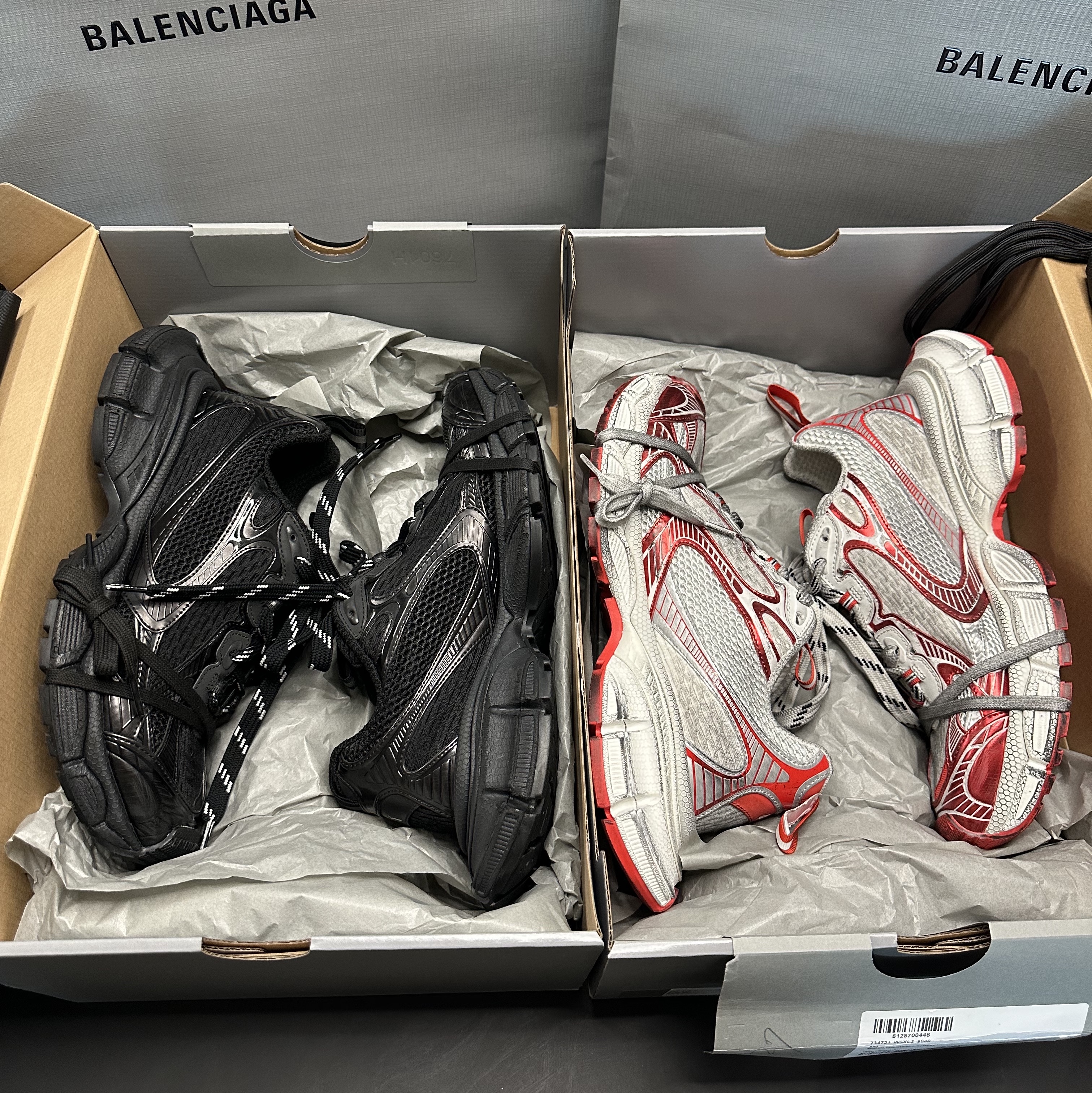 Balenciaga 3XL Sneakers White Red, Balenciaga 3XL Ski Sneakers Black 착용 스타일 - 5