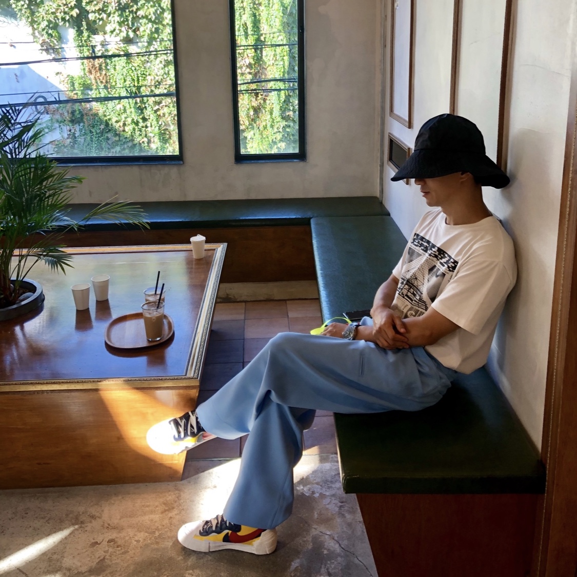 Nike x Sacai Blazer Mid Snow Beach 착용 스타일