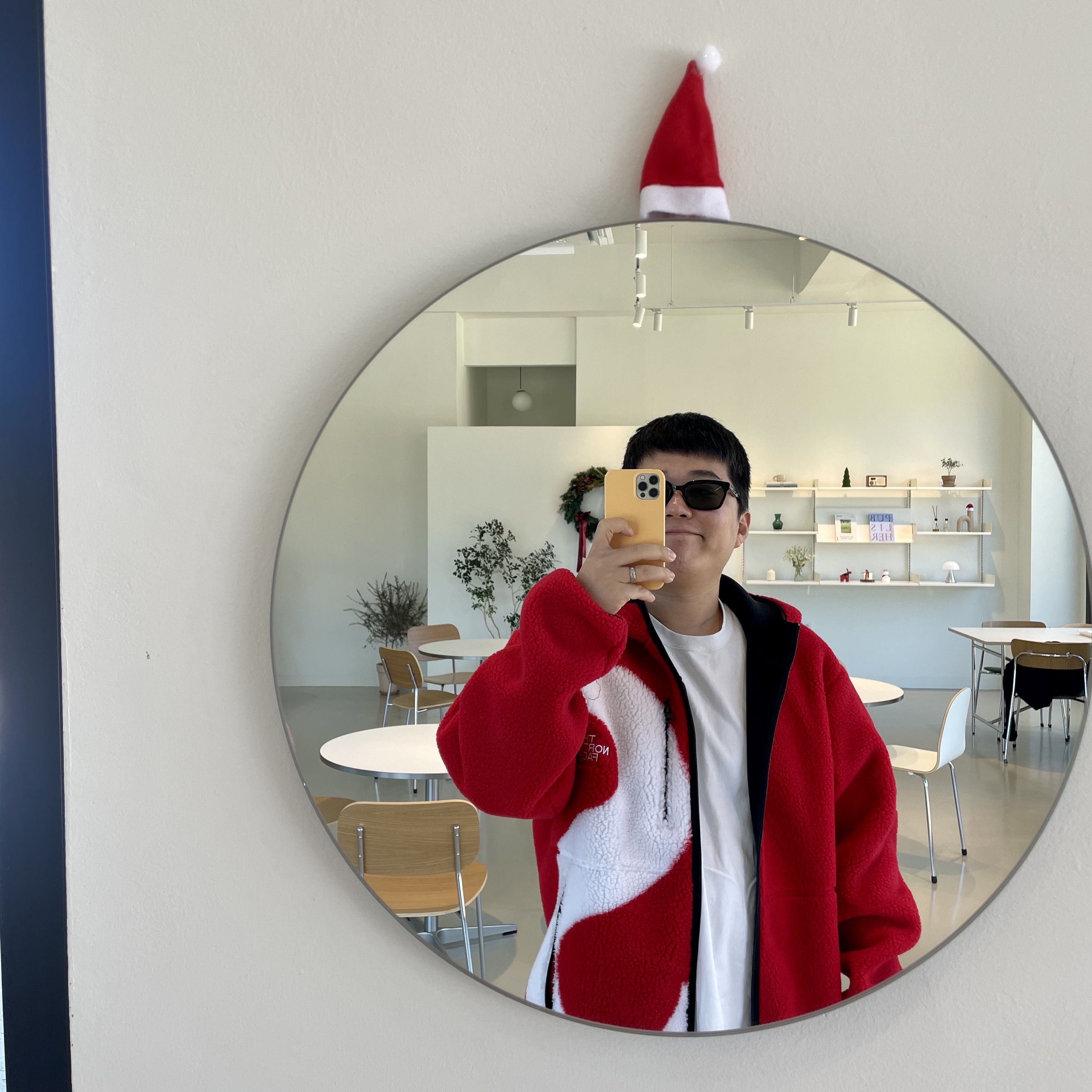 Supreme x The North Face S Logo Hooded Fleece Jacket Red - 20FW 착용 스타일