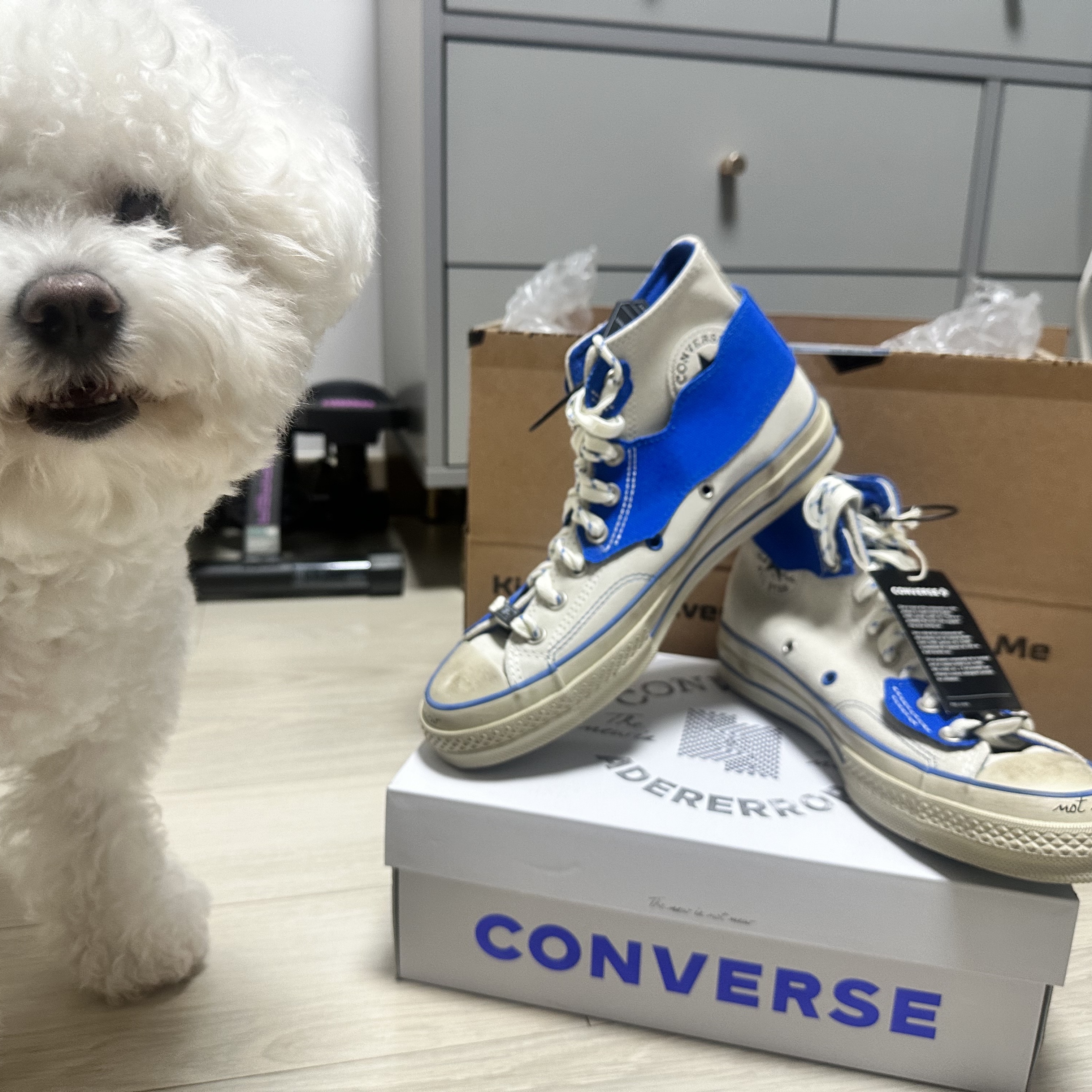 Converse x Ader Error Chuck 70 High White 착용 스타일 - 4