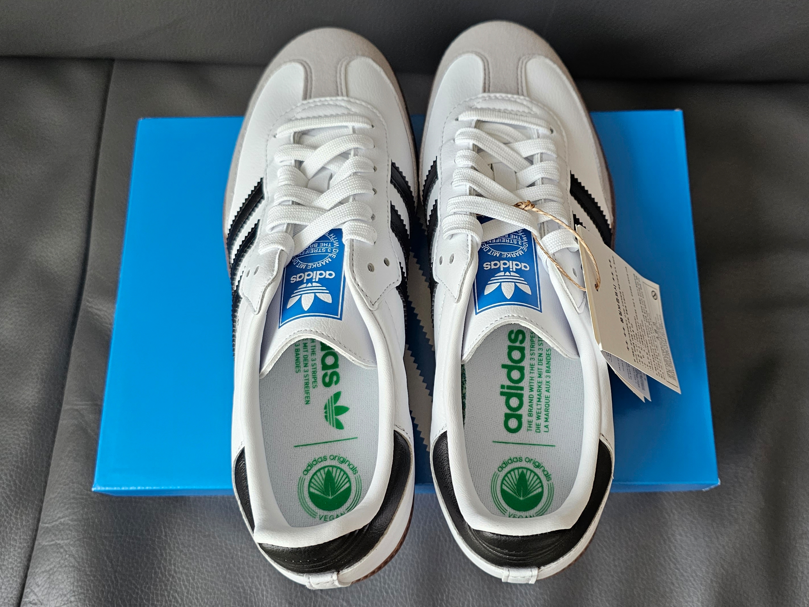 Adidas Samba Vegan White Black 착용 스타일 - 3