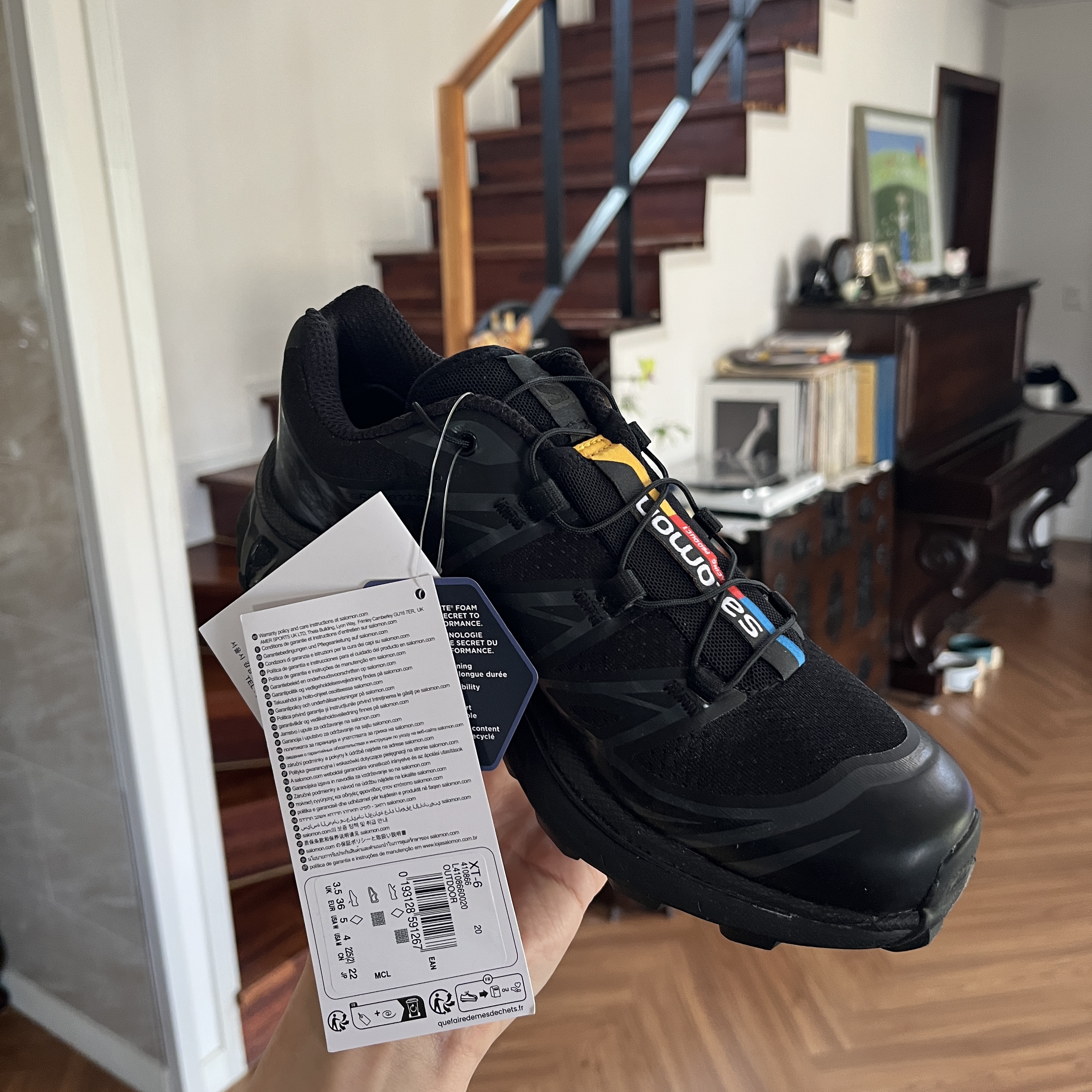 Salomon XT-6 ADV Black 착용 스타일 - 1