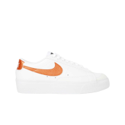 (W) Nike Blazer Low Platform Essential White Metallic Copper