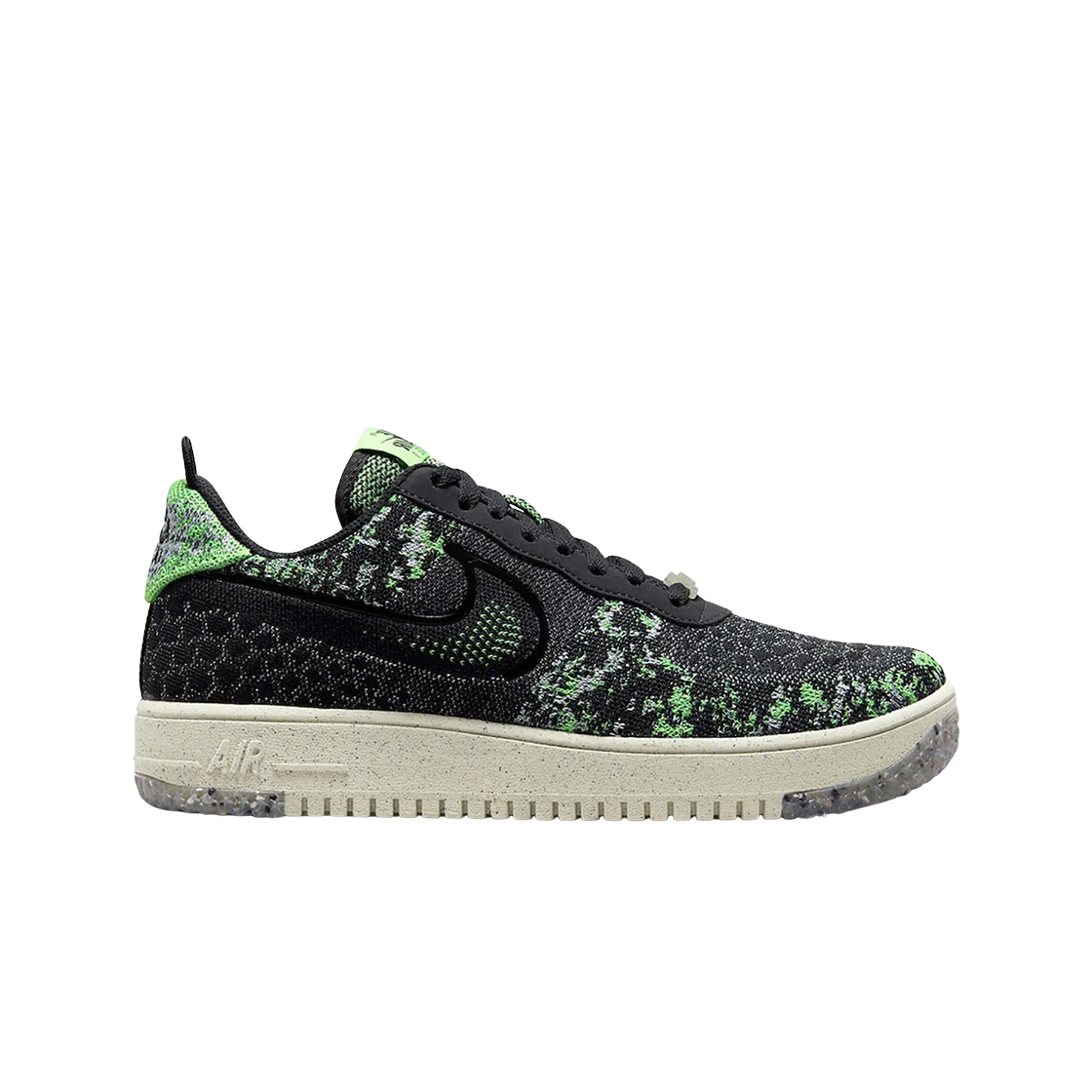 나이키 에어포스 1 크레이터 플라이니트 넥스트 네이쳐 블랙 스크림 그린(Nike Air Force 1 Crater Flyknit Next Nature Black Scream Green) - 1