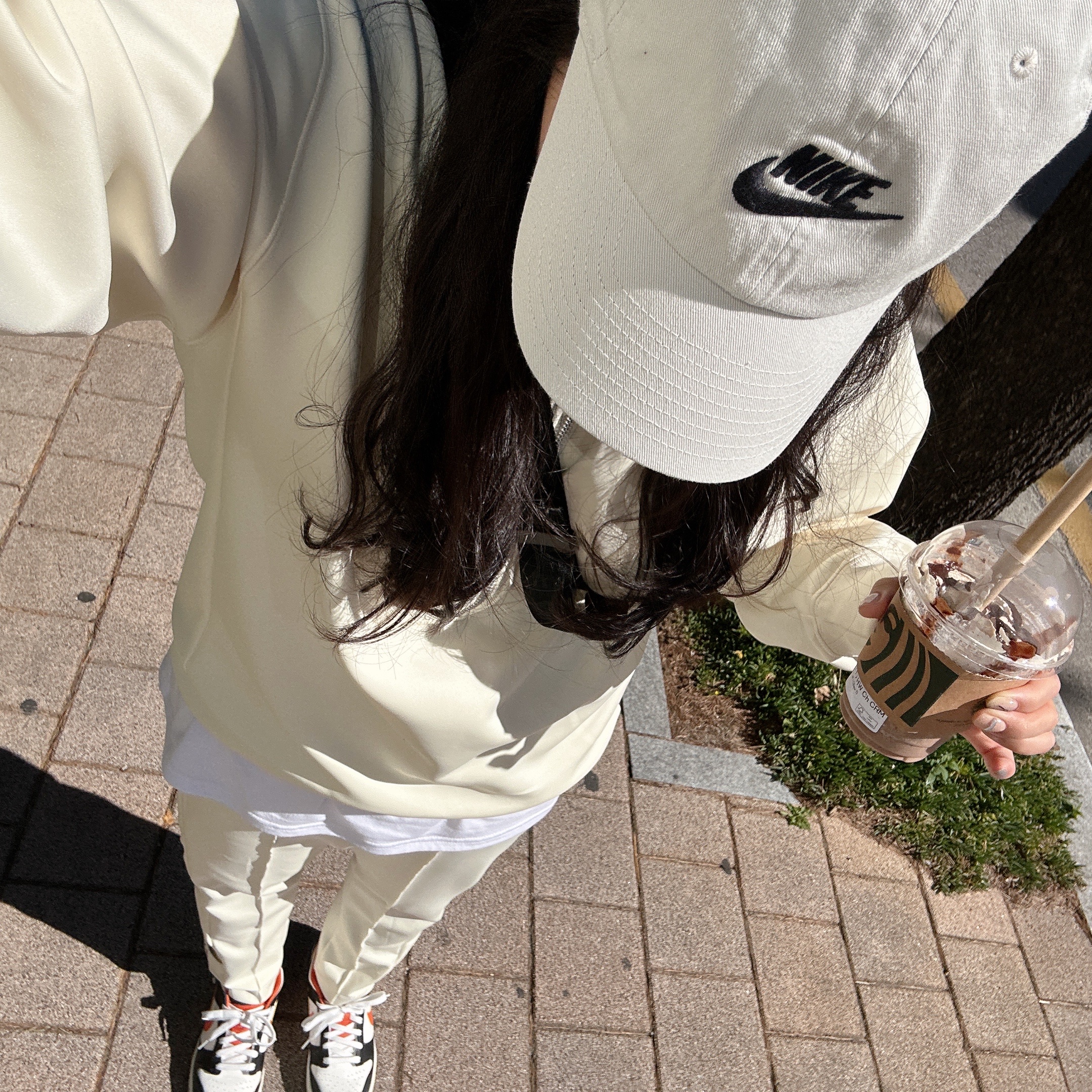 Nike Dunk Low Retro PRM Halloween, Nike Heritage 86 Futura Washed Cap Light Bone 착용 스타일 - 3
