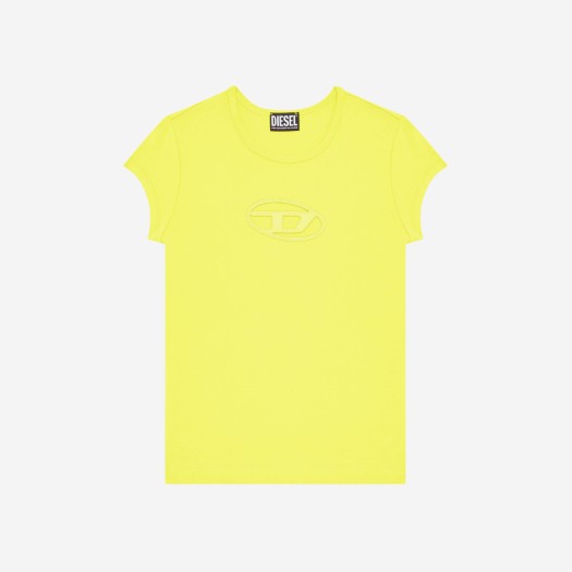 (W) 디젤 T-안지 피카부 로고 티셔츠 옐로우
