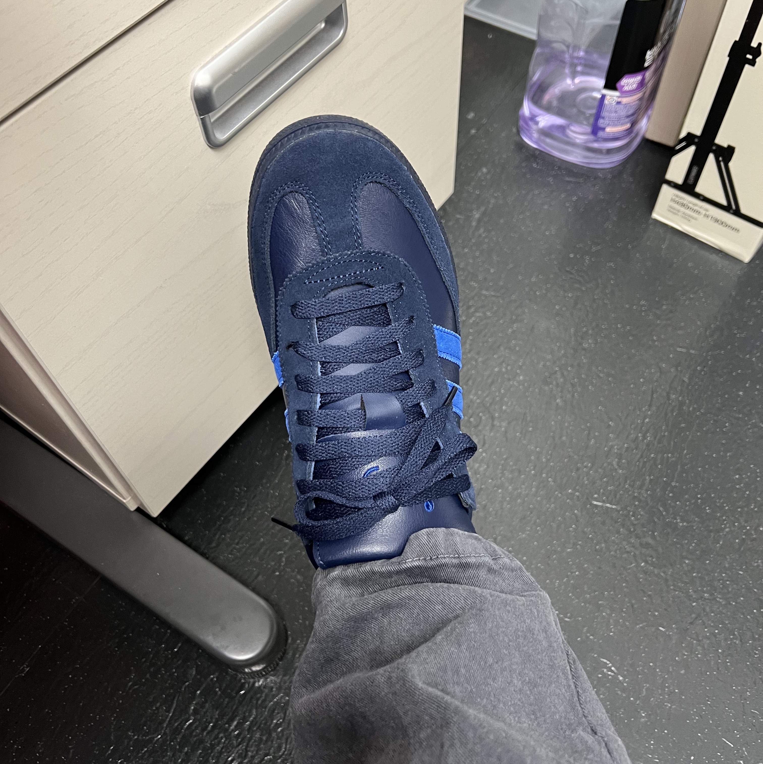 Adidas Spezial Handball Night Indigo Power Blue 착용 스타일 - 2