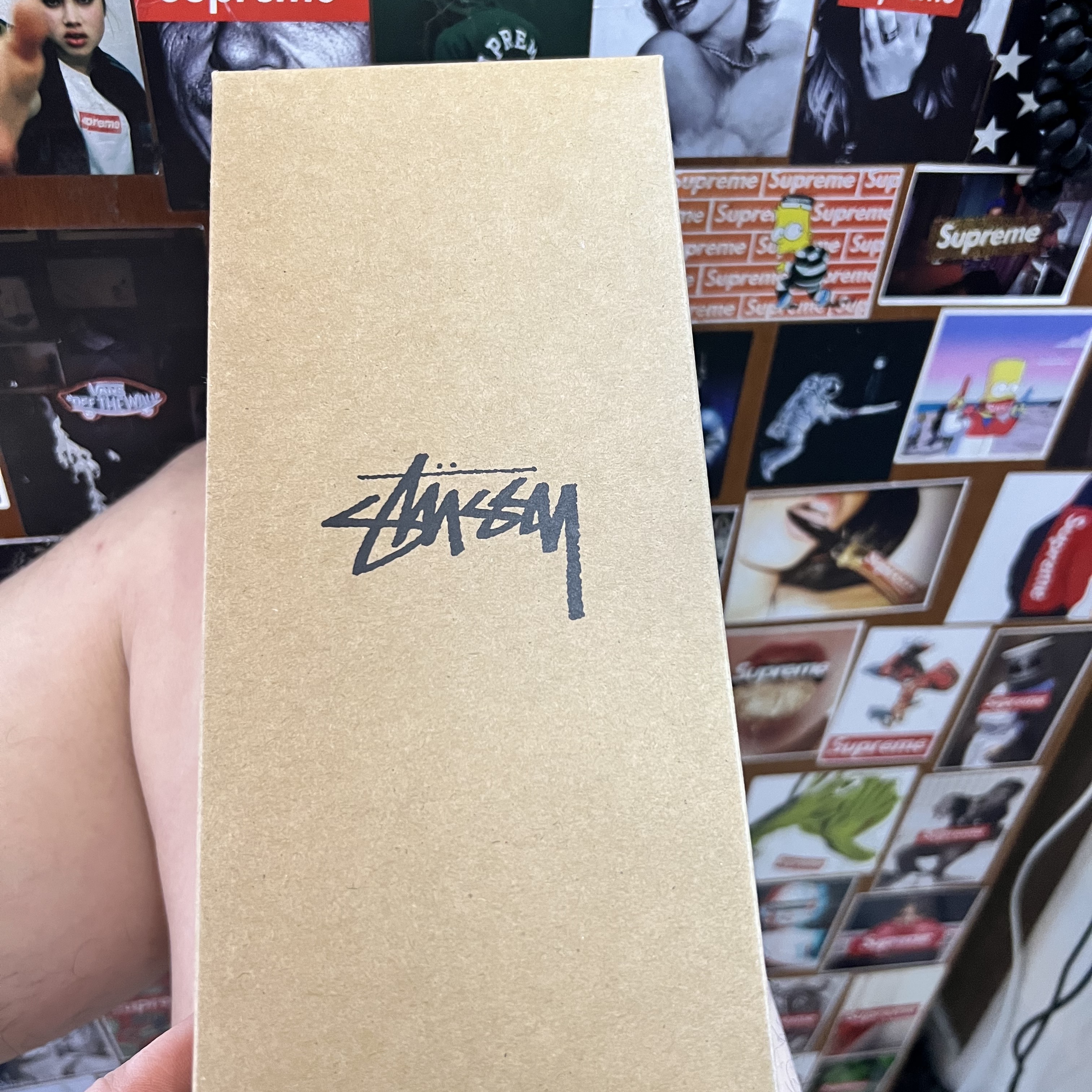 Stussy Small Stock Crew Socks White (3 Pack) 착용 스타일 - 2