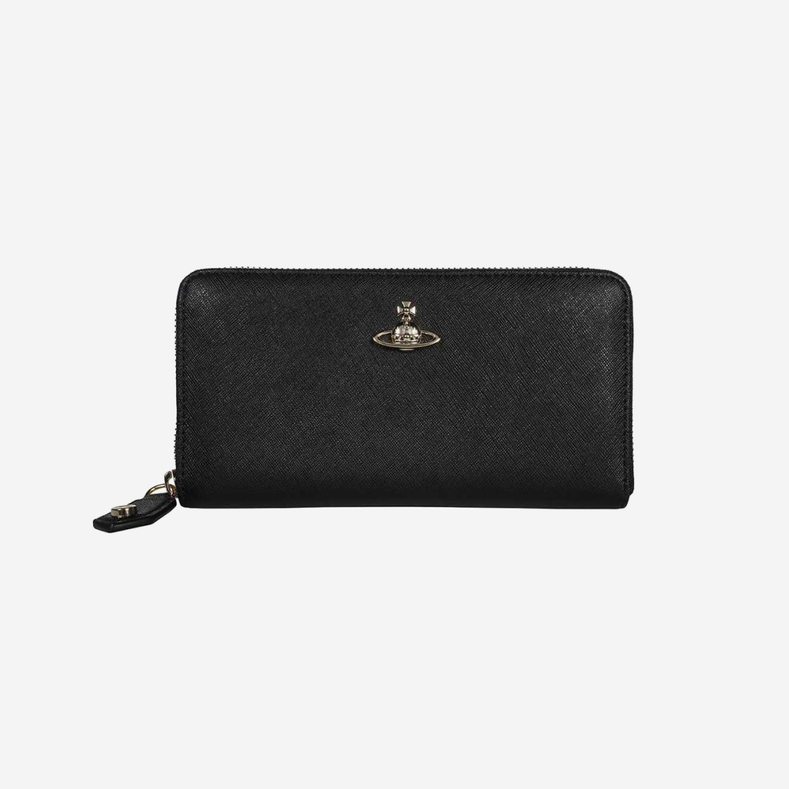 Vivienne Westwood Saffiano Classic Zip Around Wallet Black 상세 이미지 1