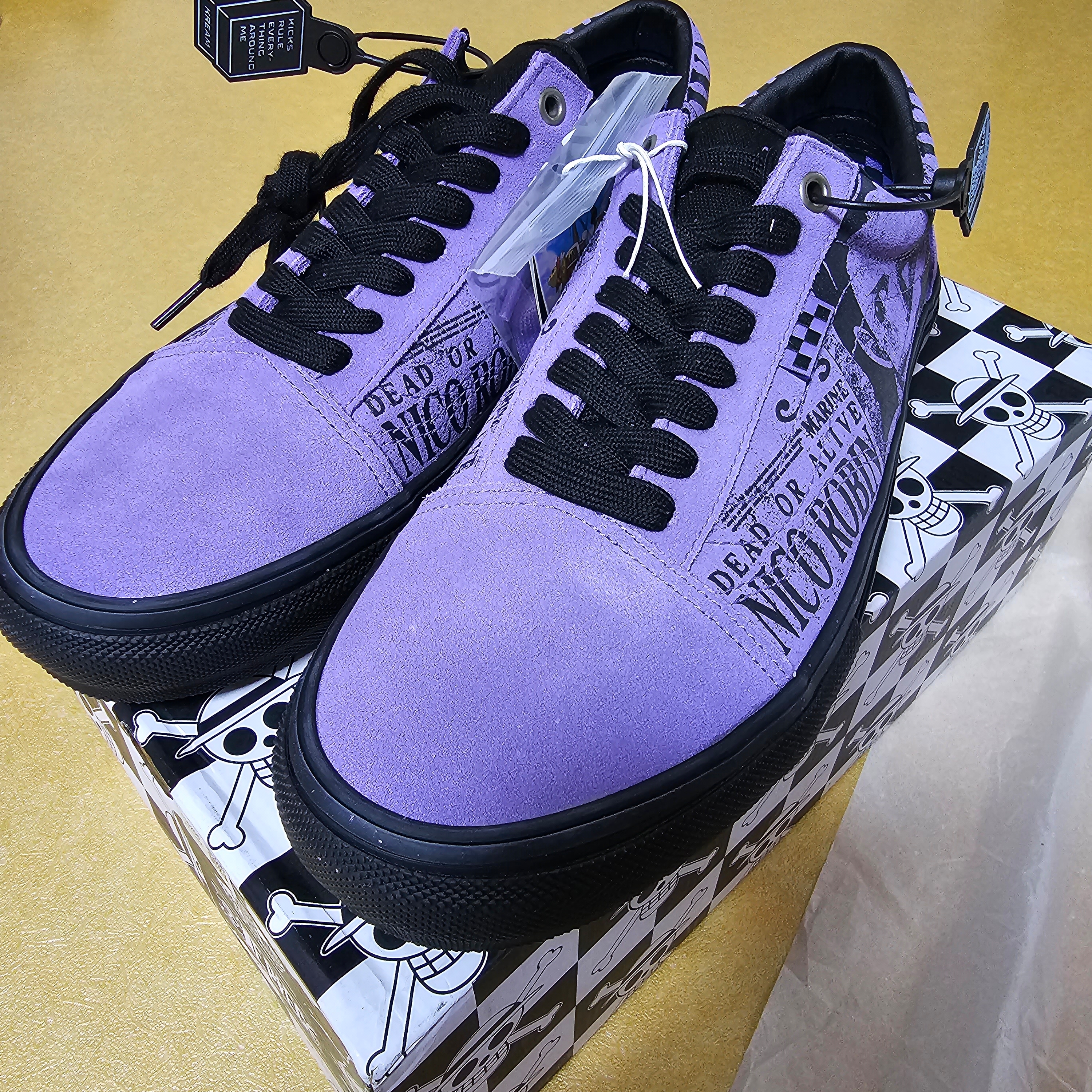 Vans x One Piece Skate Old Skool Purple 착용 스타일 - 1