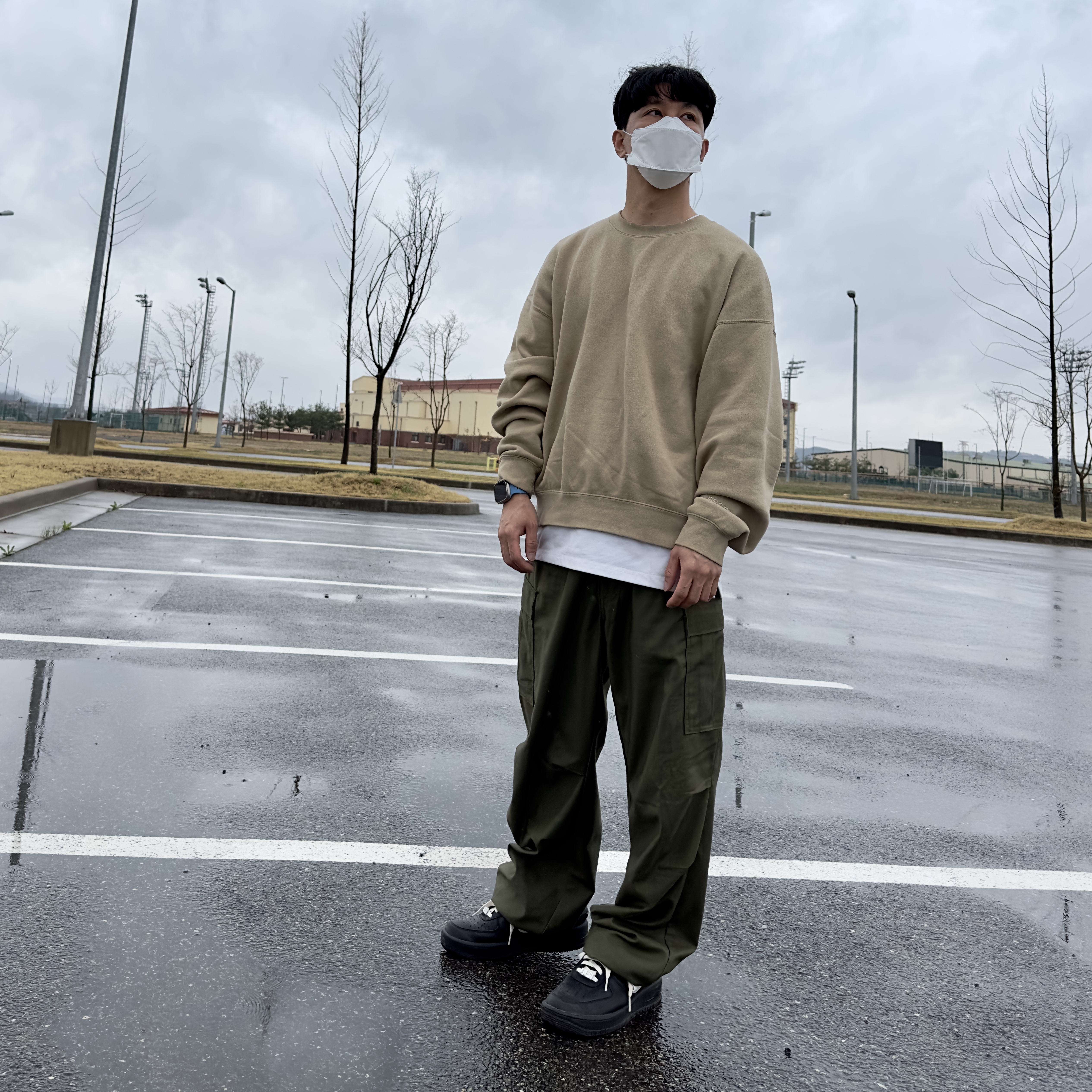 Nike x Ambush Air Force 1 Low SP Black 착용 스타일 - 1