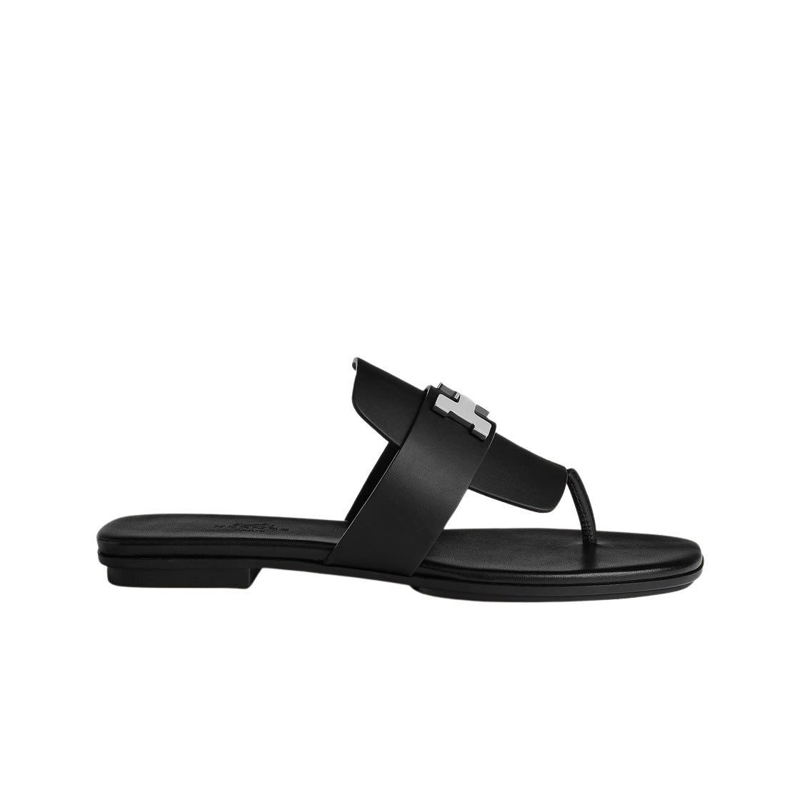 (W)에르메스 갤러리 샌들 카프스킨 & 팔라듐 하드웨어 누아((W)Hermes Galerie Sandal Calfskin & Palladium Noir) - 1