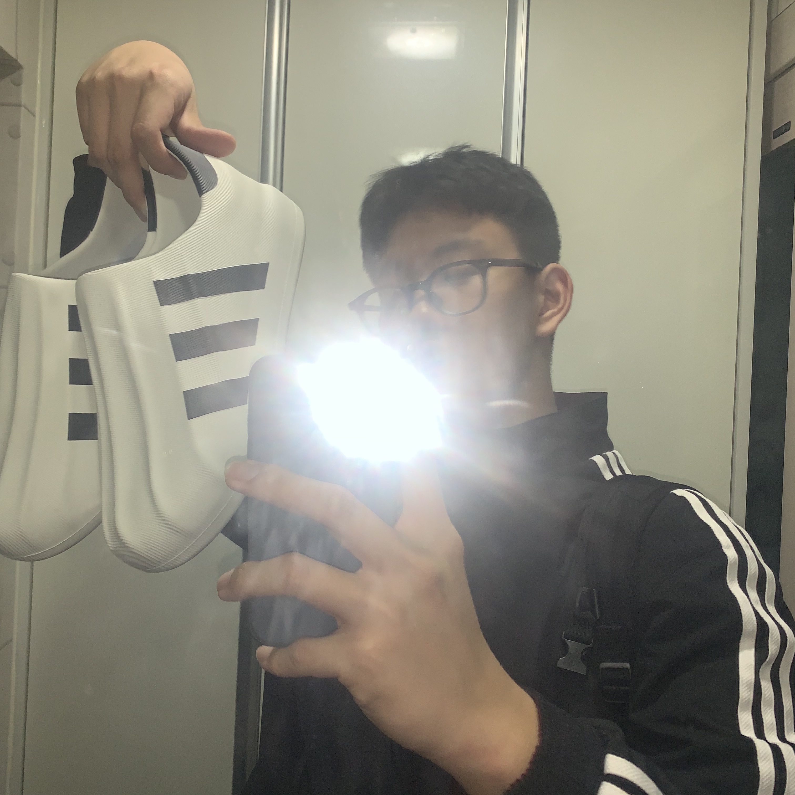 Adidas Adifom Superstar Core White 착용 스타일 - 1