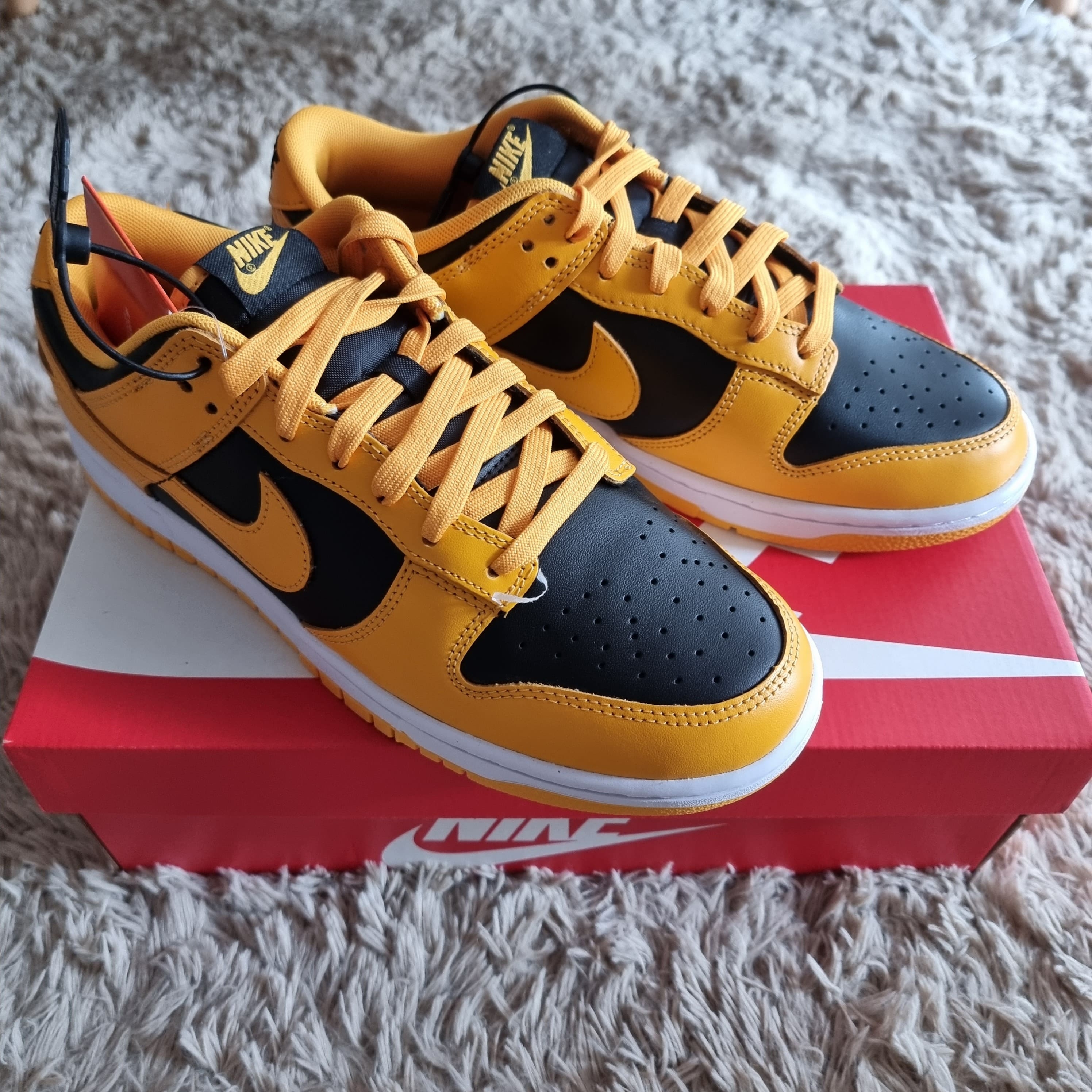 Nike Dunk Low Retro Championship Goldenrod 착용 스타일