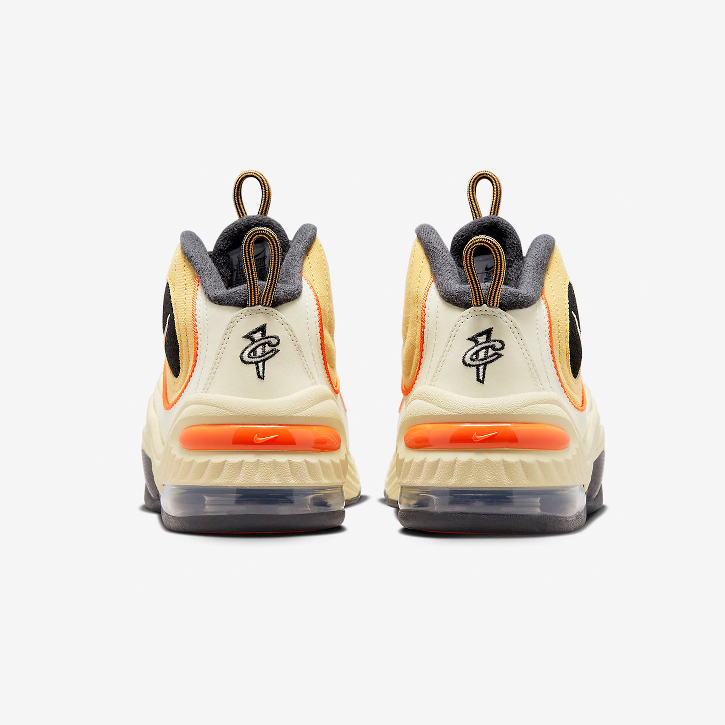 Nike Air Penny II Wheat Gold and Safety Orange 착용 스타일 - 5