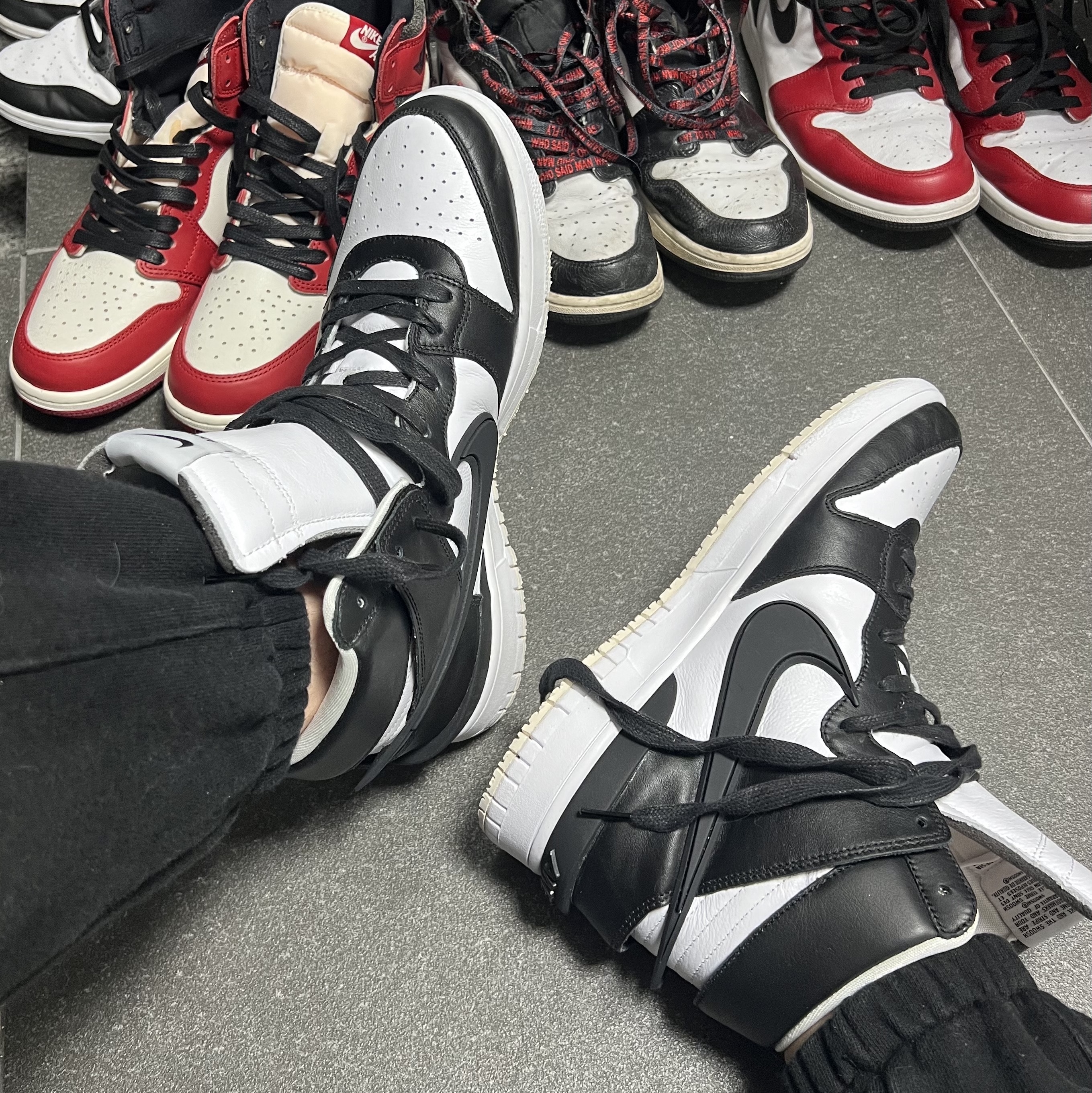Nike x Ambush Dunk High Black, Jordan 1 Retro High OG Chicago 2022 착용 스타일 - 4