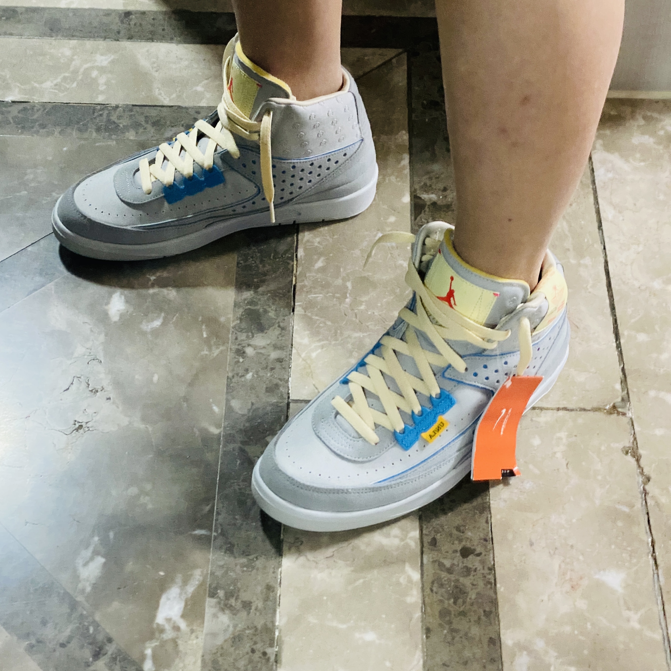 Jordan 2 x Union Retro SP Grey Fog 착용 스타일 - 2
