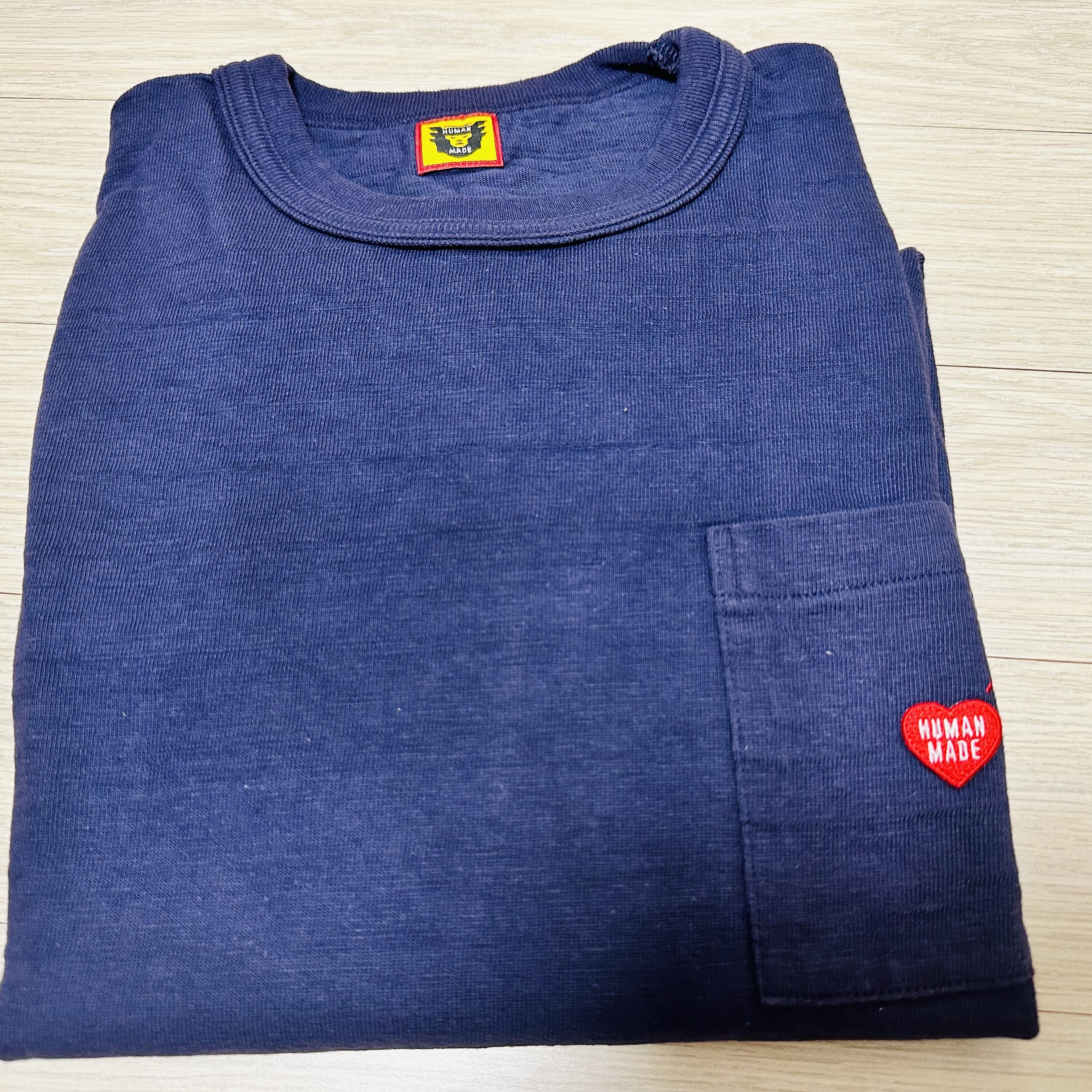 Human Made Pocket T-Shirt #2 Navy 착용 스타일 - 1