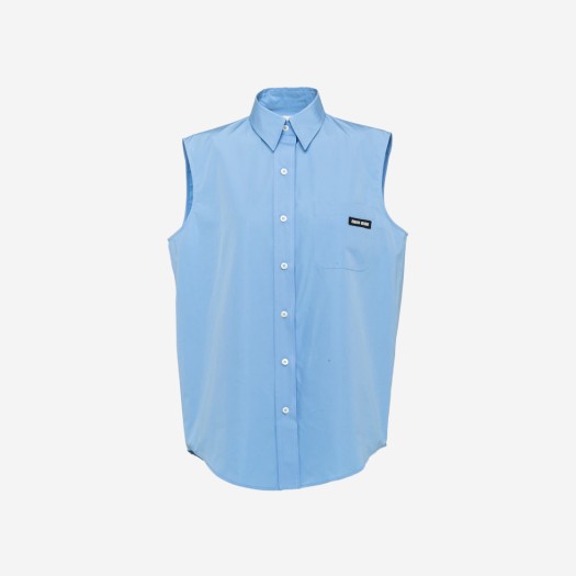 (W) 미우 미우 포플린 셔츠 사파이어 블루