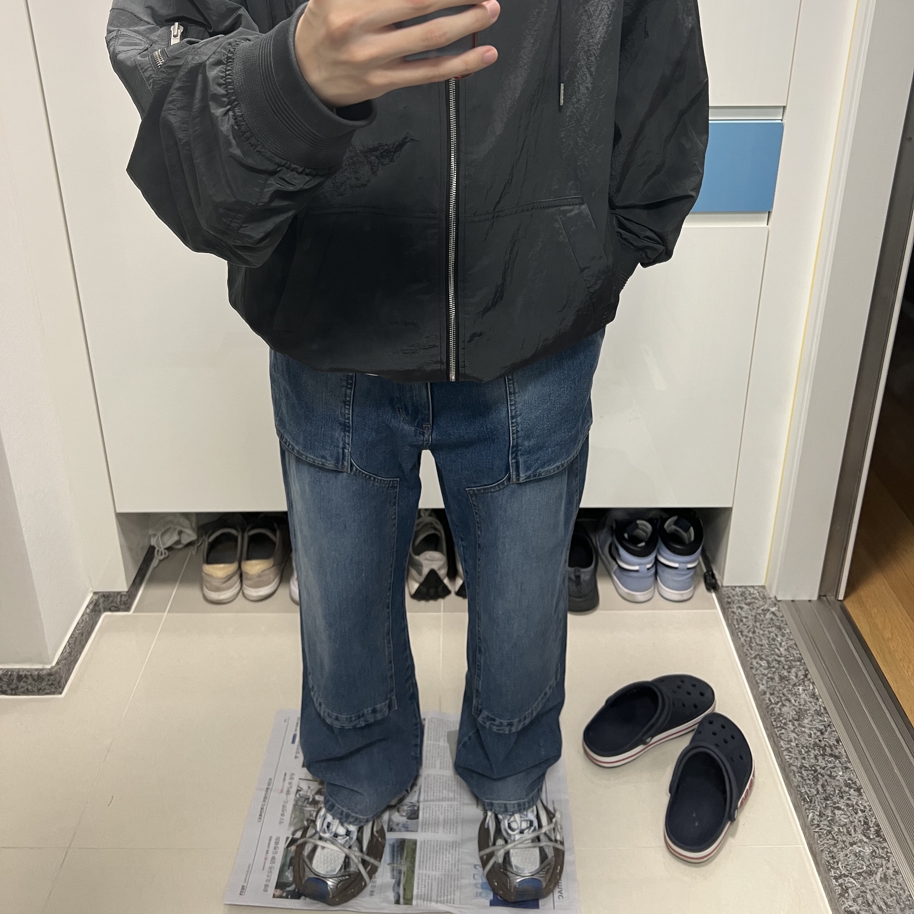Balenciaga 3XL Sneakers Worn Out Grey White Blue, Juun.J Carpenter Denim Blue - 23SS 착용 스타일
