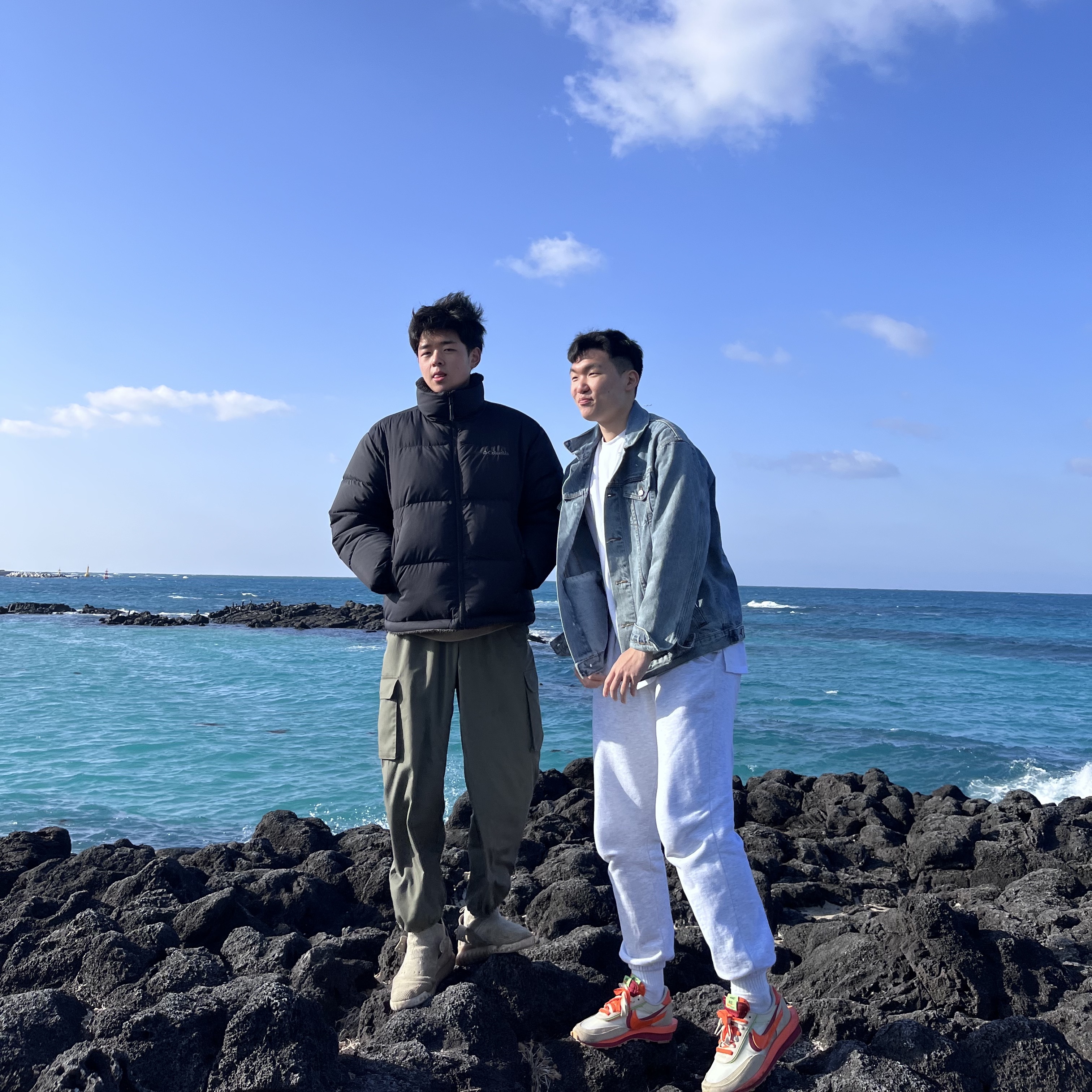 Nike x Sacai x Clot LDWaffle Orange Blaze 착용 스타일