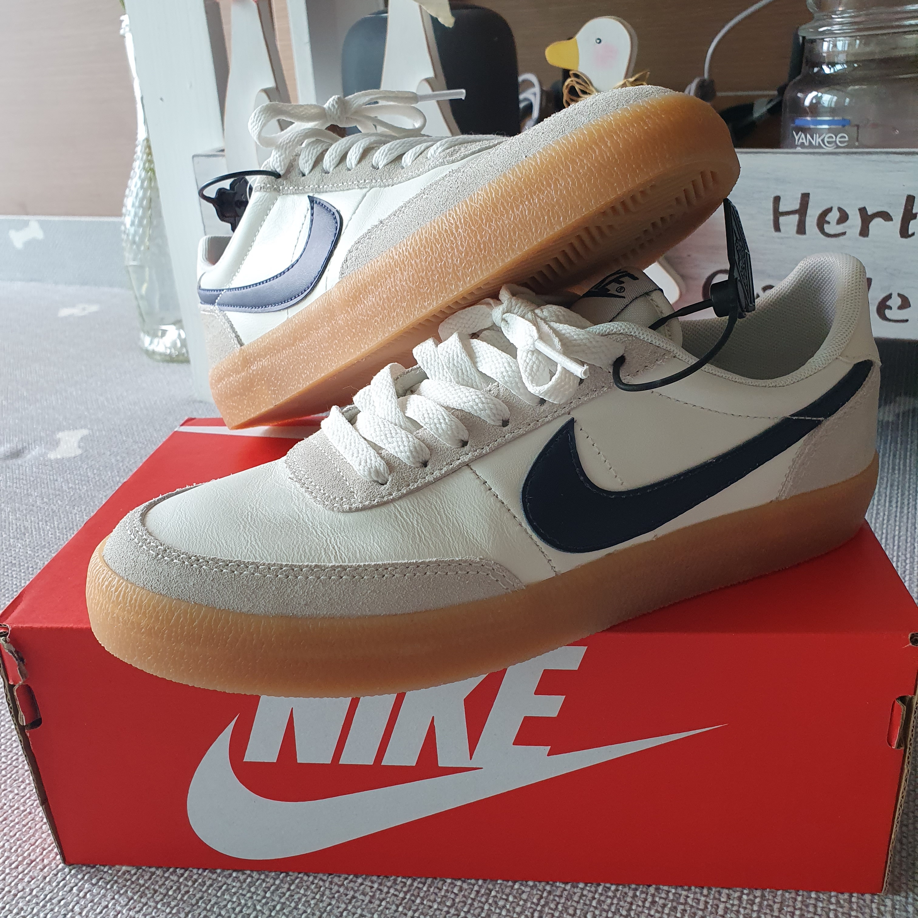 Nike x J.Crew Killshot 2 Sail Midnight Navy 착용 스타일 - 1