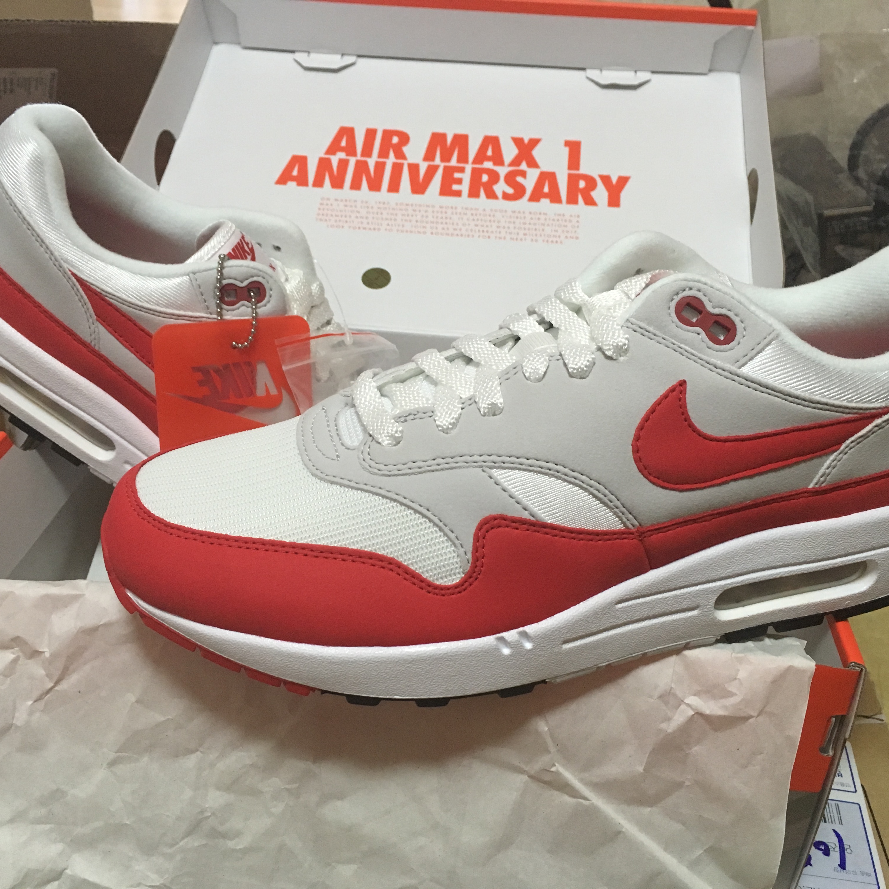 Nike Air Max 1 Anniversary Red (2017/2018 Restock Pair) 착용 스타일