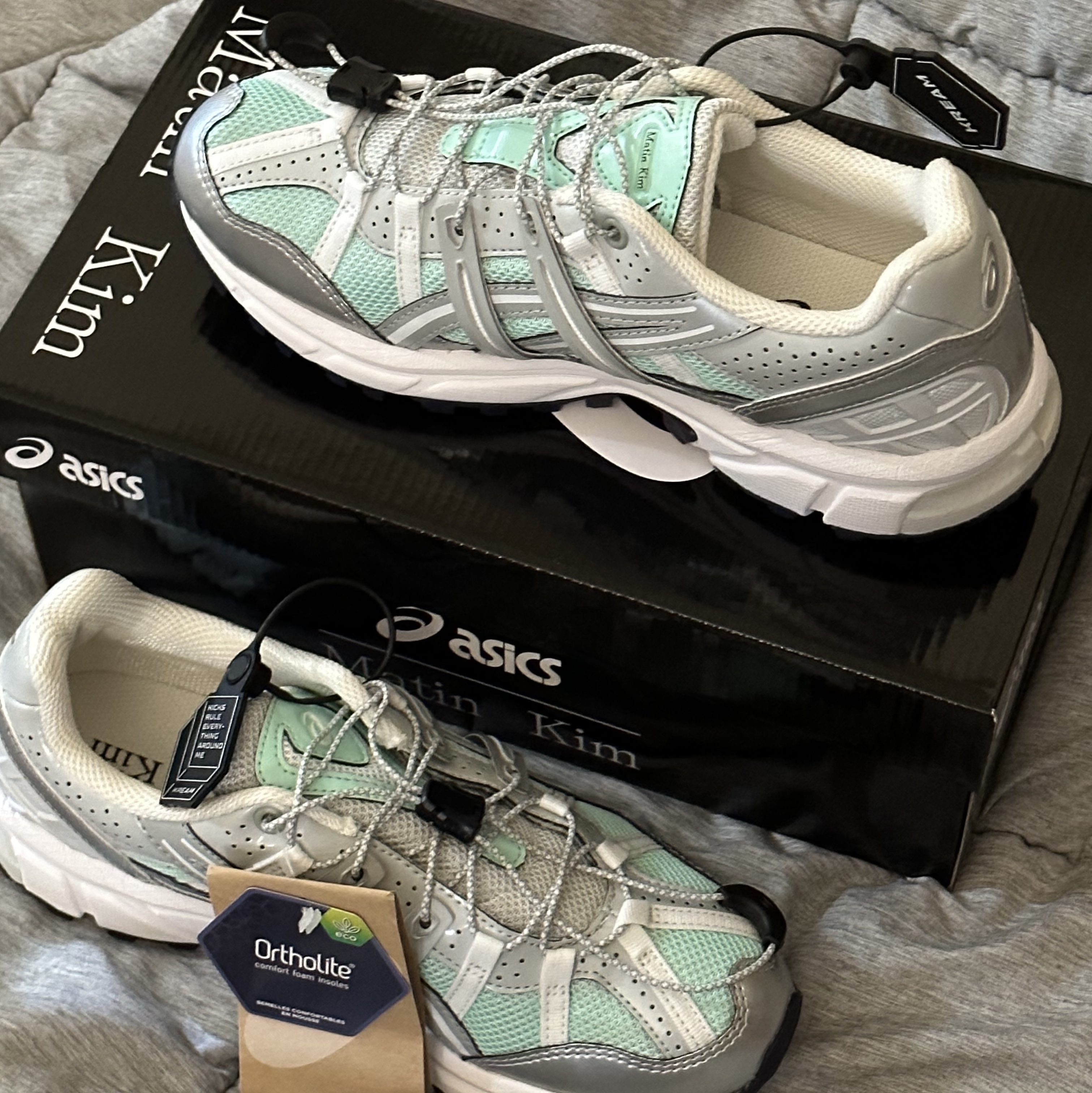 (W) Asics x Matin Kim Gel-Sonoma 15-50 Oasis Green Pure Silver 착용 스타일 - 4