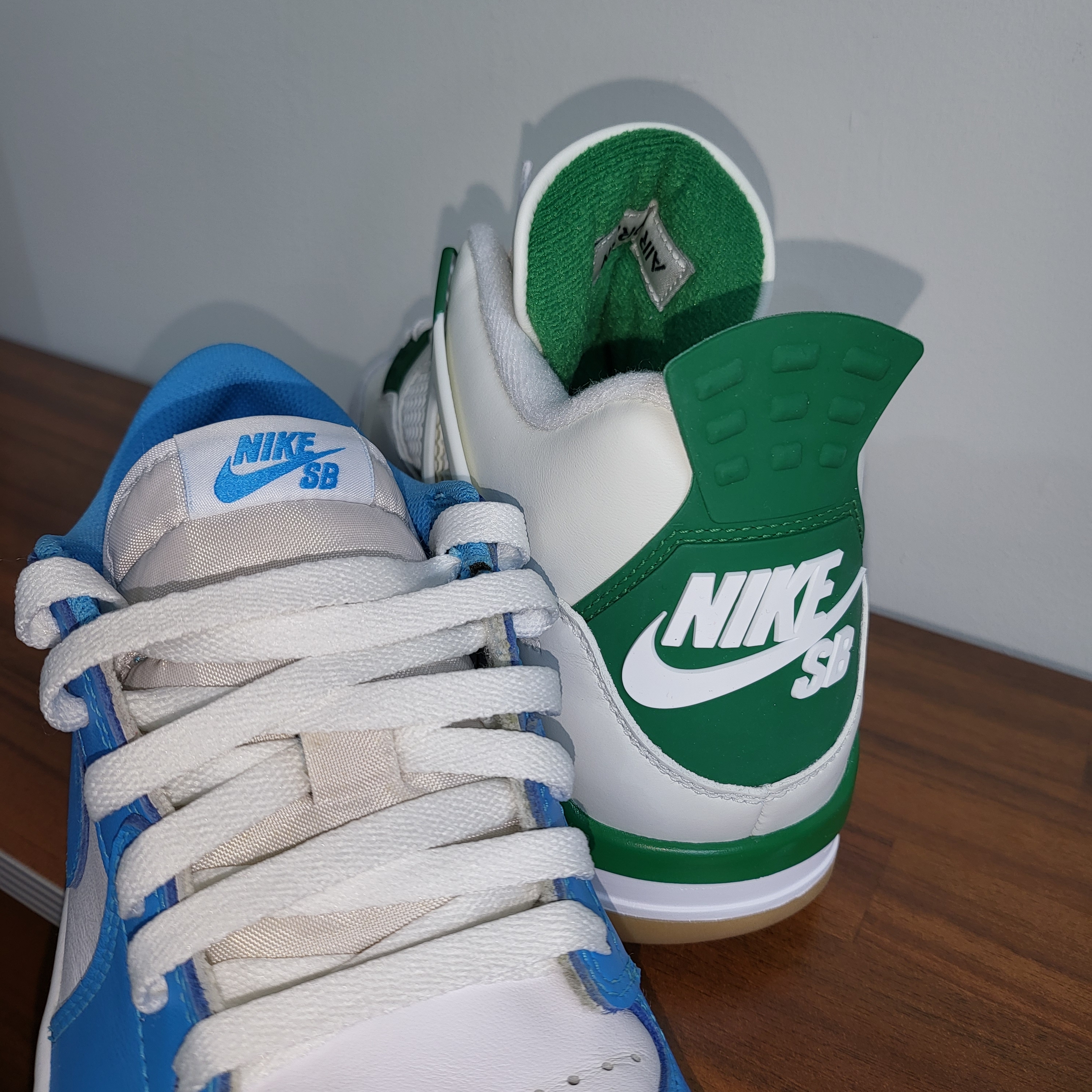 Jordan 4 x Nike SB Retro SP Pine Green, Jordan 1 Low SB UNC 착용 스타일 - 2