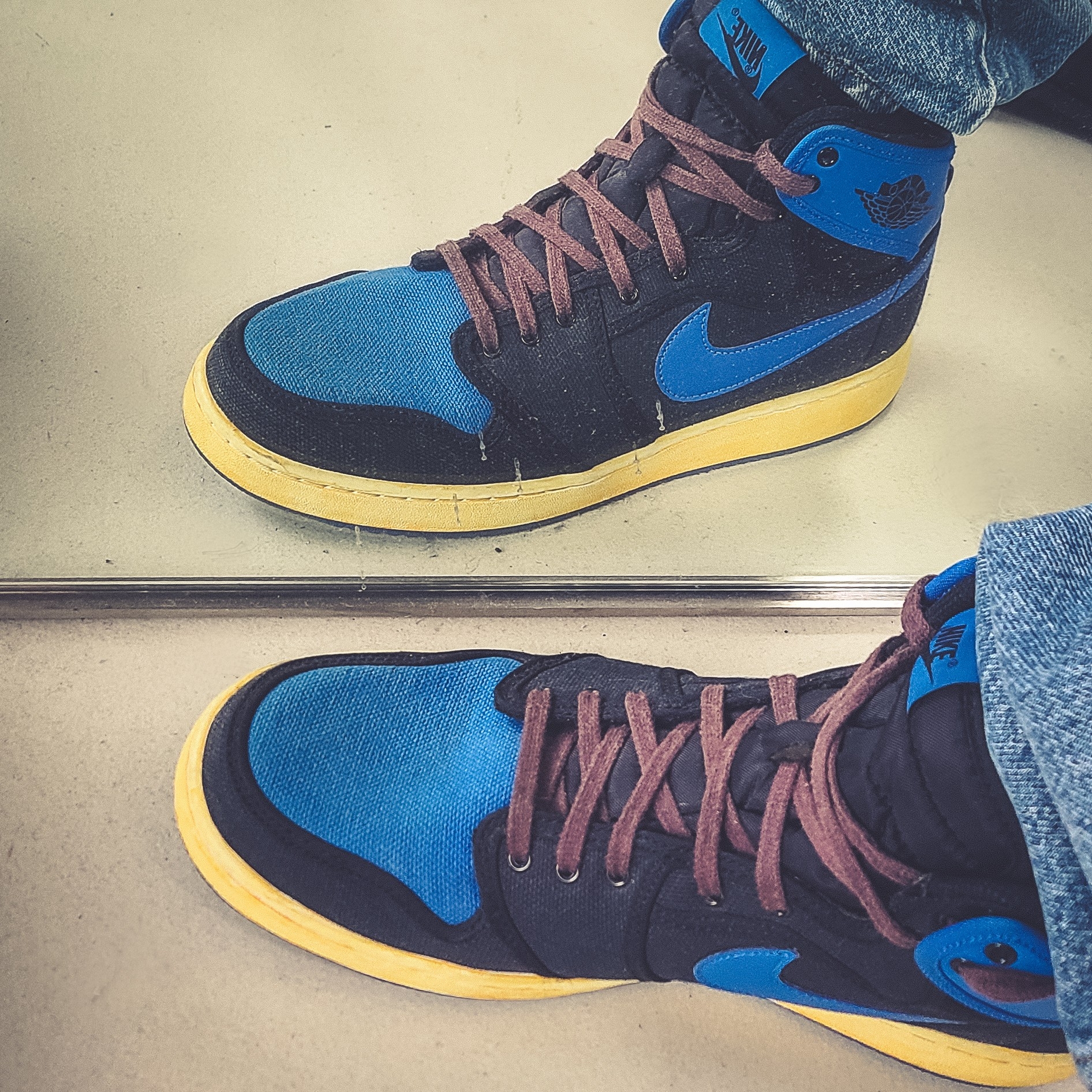 Jordan 1 Retro Black Royal Blue 2013 착용 스타일