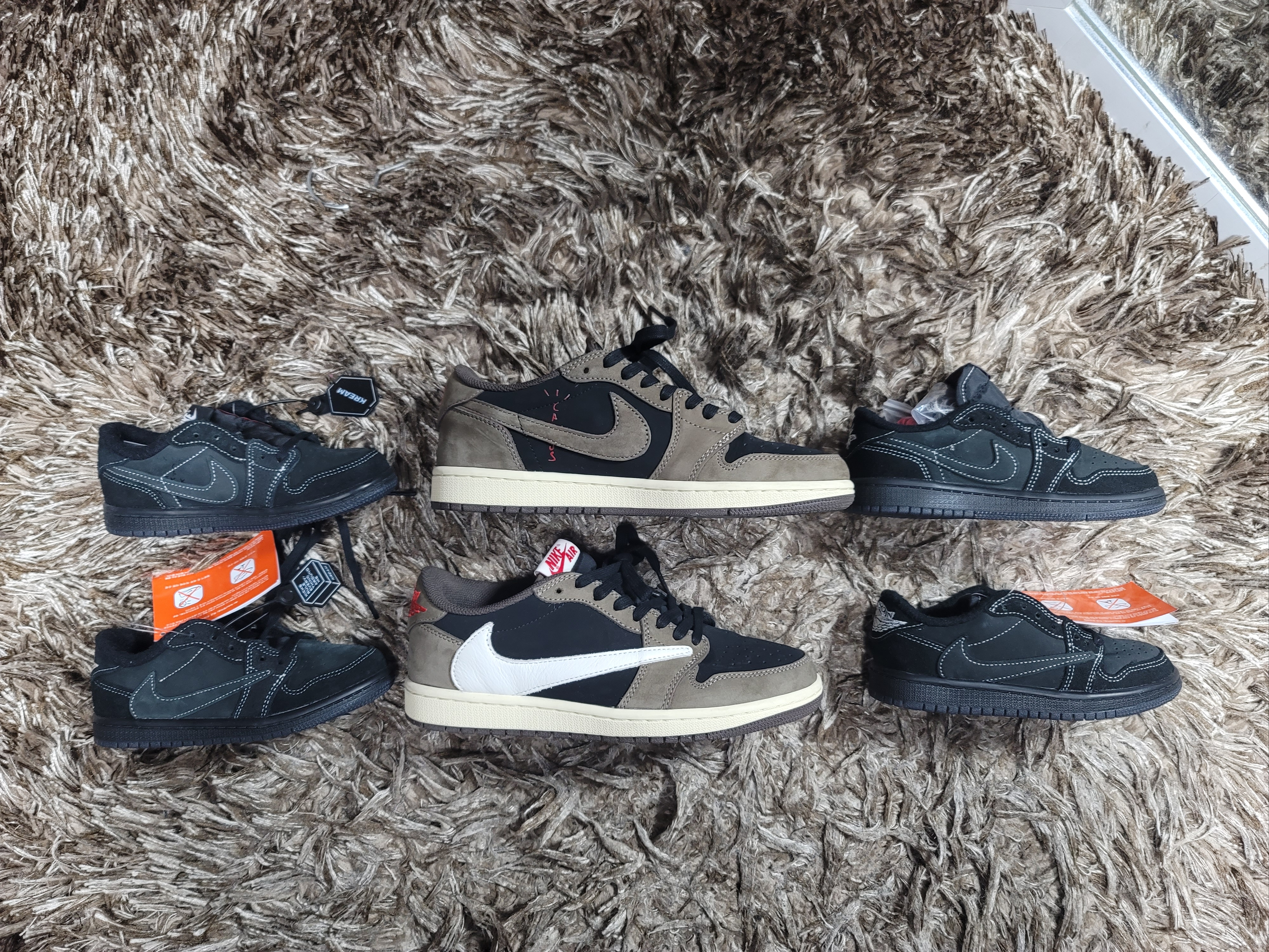 (TD) Jordan 1 x Travis Scott Retro Low OG SP Black Phantom, (PS) Jordan 1 x Travis Scott Retro Low OG SP Black Phantom 착용 스타일 - 2