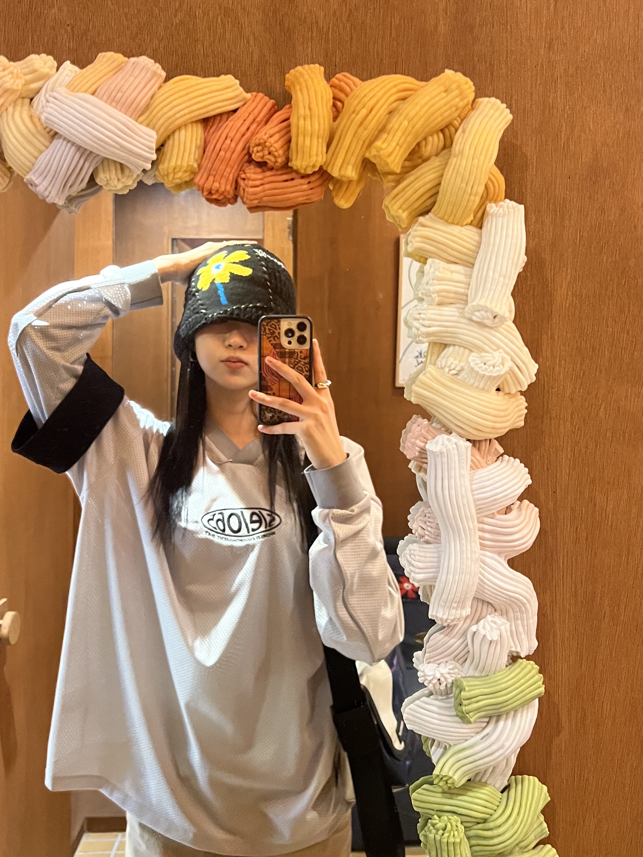 s/e/o Mesh Jersey Top Gray 착용 스타일