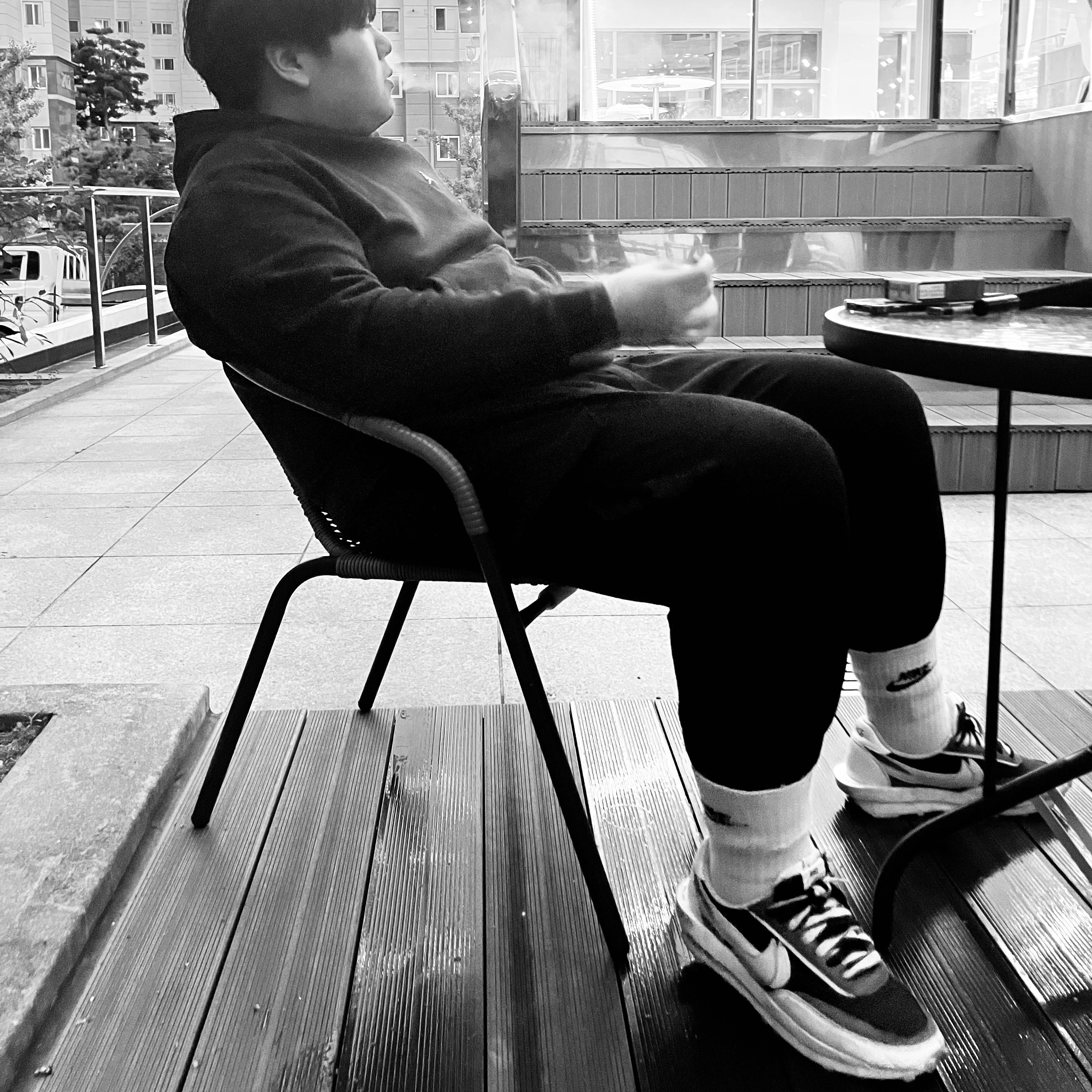 Nike x Sacai x Undercover LDWaffle Black Bright Citron 착용 스타일