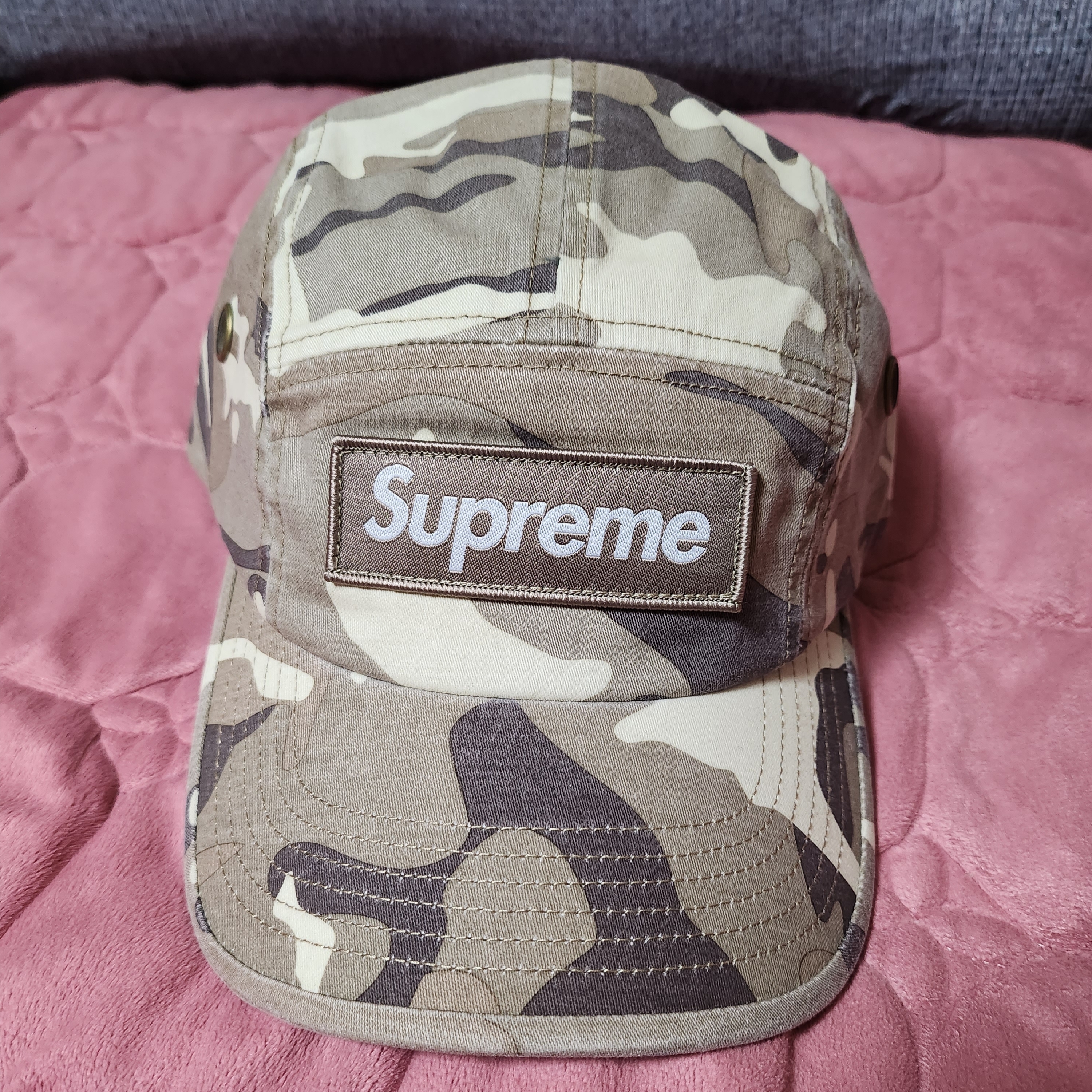 Supreme Military Camp Cap Stone Camo - 23SS 착용 스타일