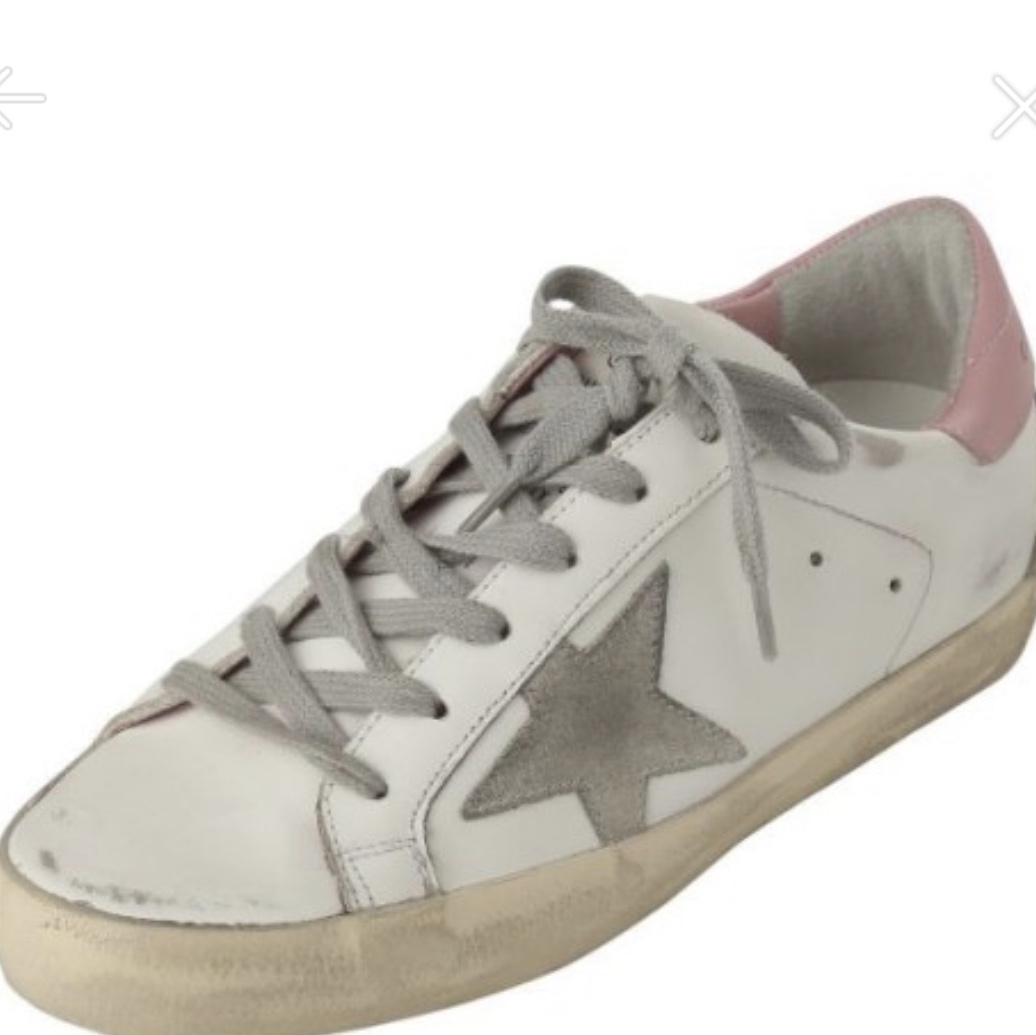 (W) Golden Goose Superstar White Silver Heel Tab Sneakers 착용 스타일