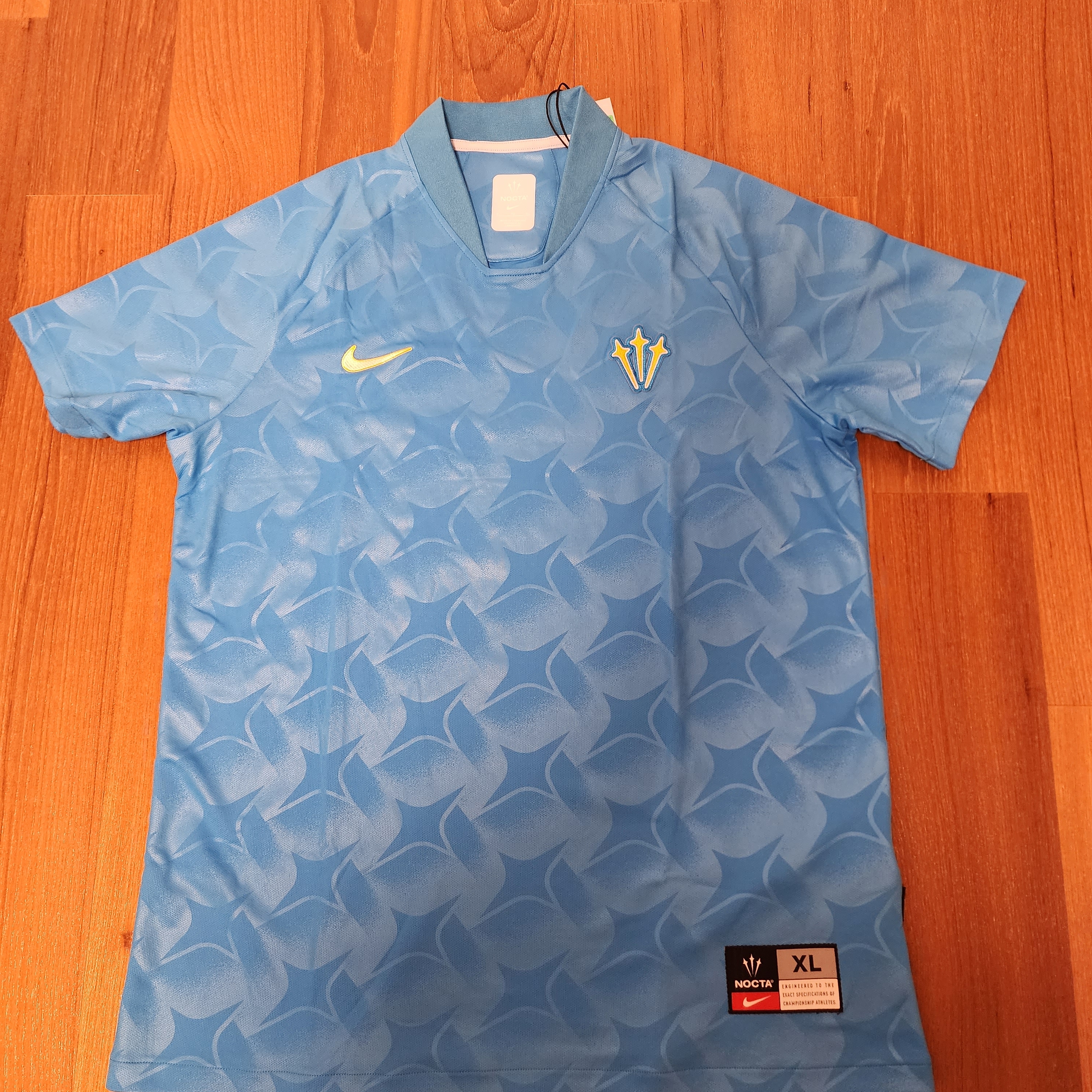 Nike x Drake Nocta Distant Regards Jersey Blue Glow (DR2616-450) 착용 스타일 - 1