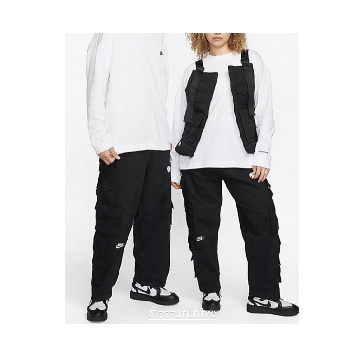 Nike x Peaceminusone Wide Pants Black (DR0096-010), Nike x Peaceminusone 2+1 Jacket Black (DR0100-010) 착용 스타일 - 3
