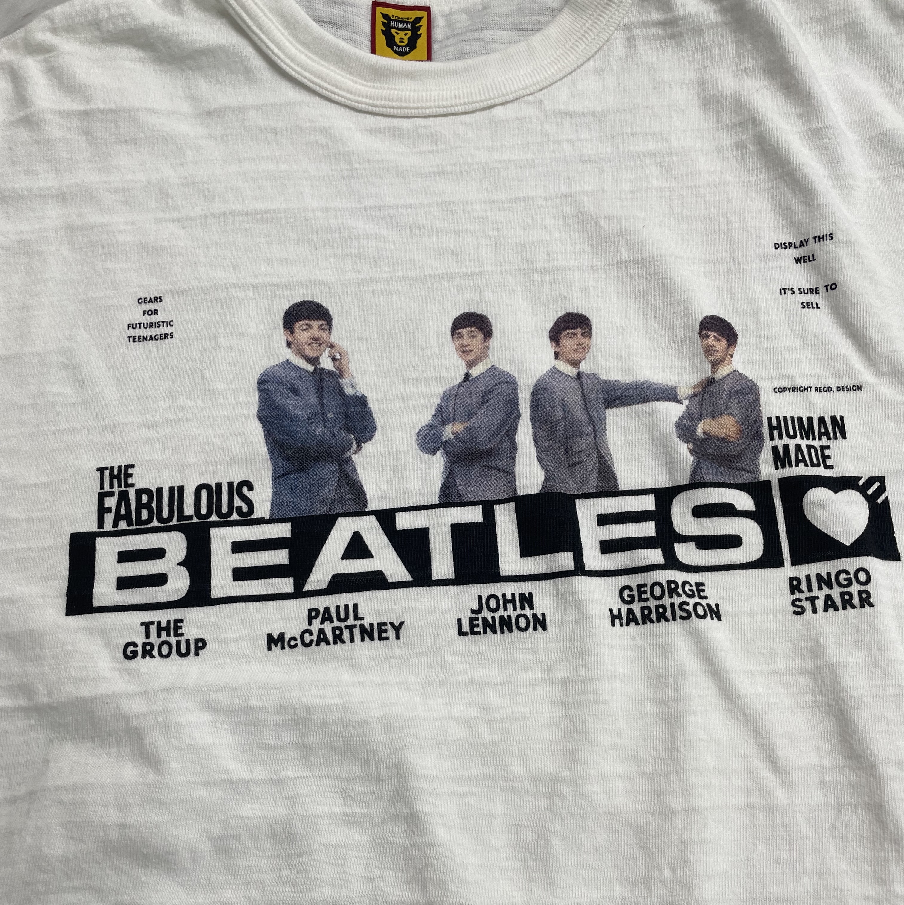 Human Made Beatles T-Shirt White 착용 스타일 - 1