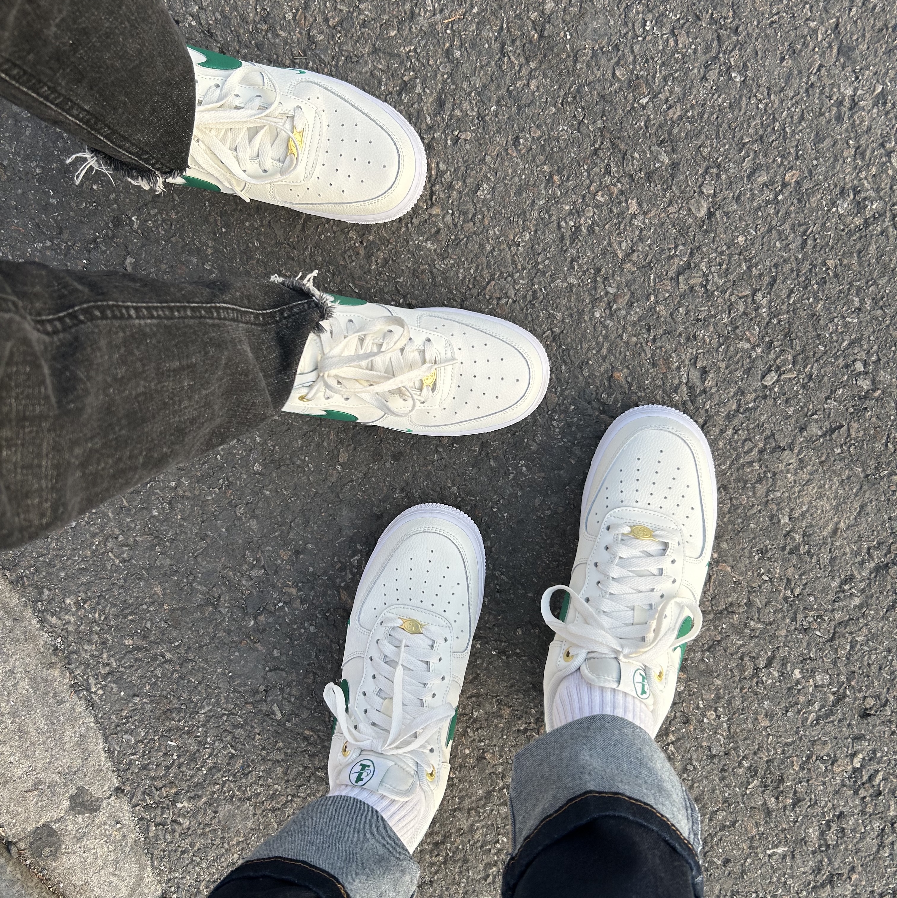 Nike Air Force 1 '07 LV8 40th Anniversary Join Forces Sail Malachite 착용 스타일 - 1