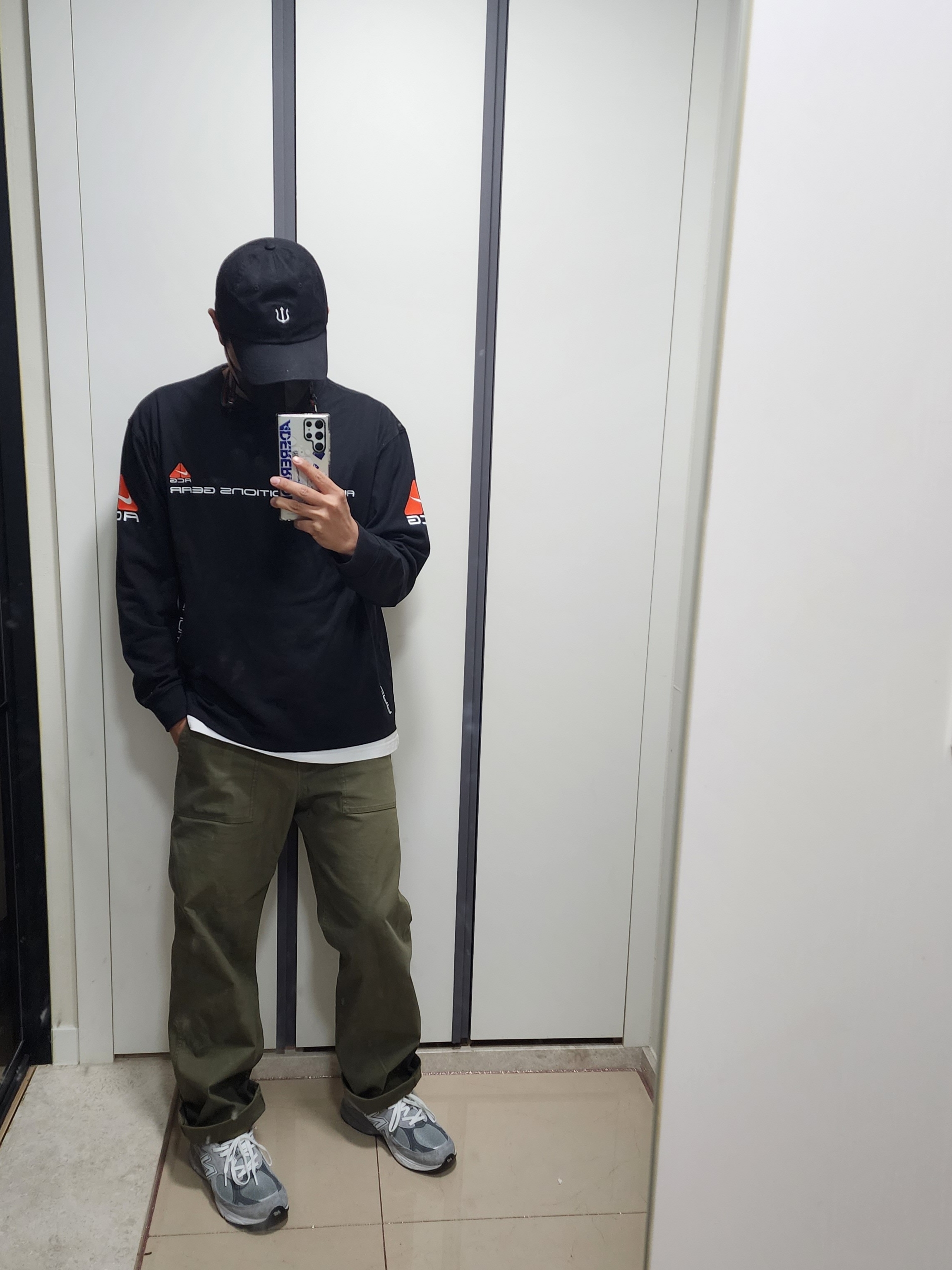Nike NRG ACG SSNL Lungs Long Sleeve T-Shirt Black - Asia, New Balance 990v3 Made in USA Grey - D Standard 착용 스타일 - 4