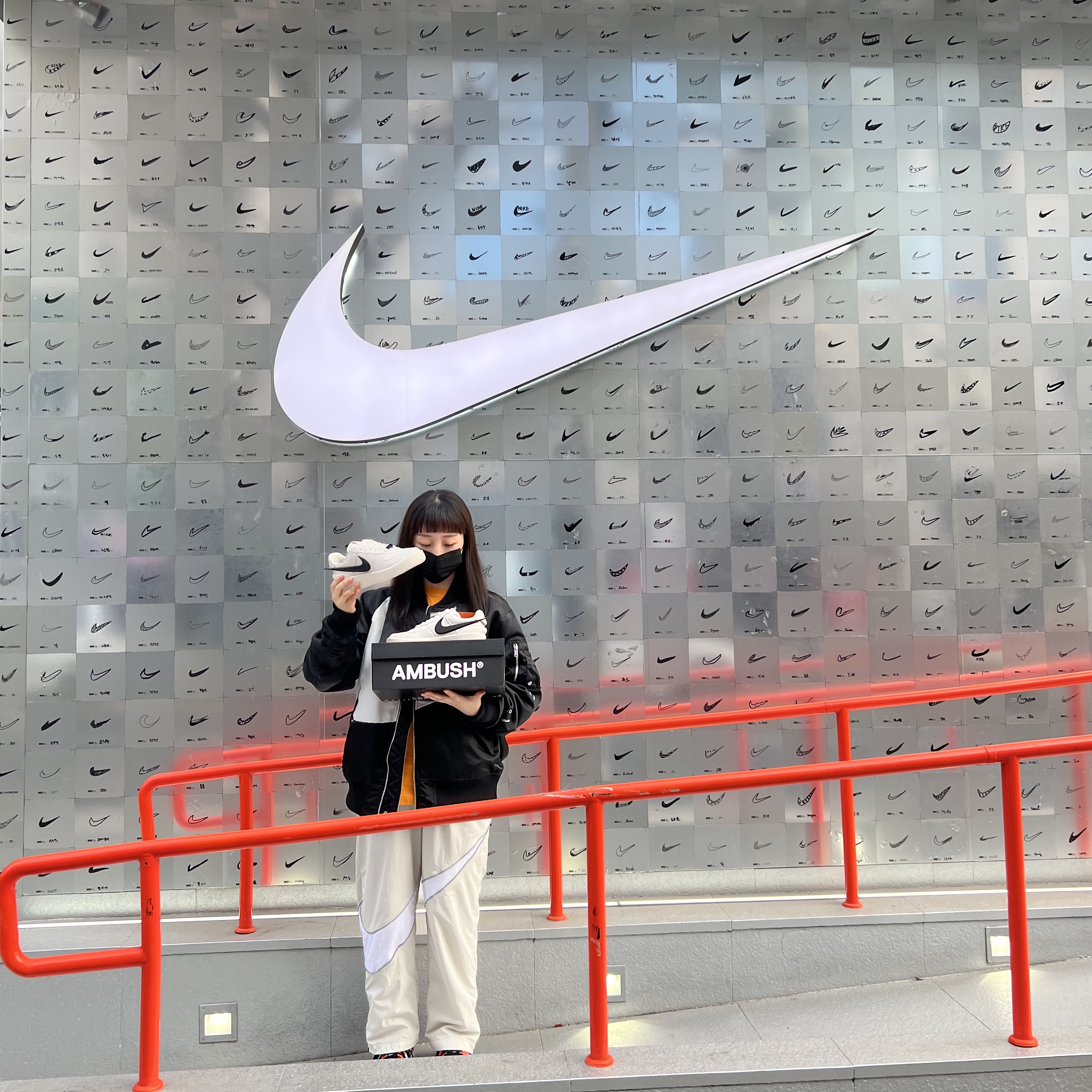 Nike x Ambush Air Force 1 Low SP Phantom, Nike x Ambush Air Force 1 Low SP Black 착용 스타일 - 1
