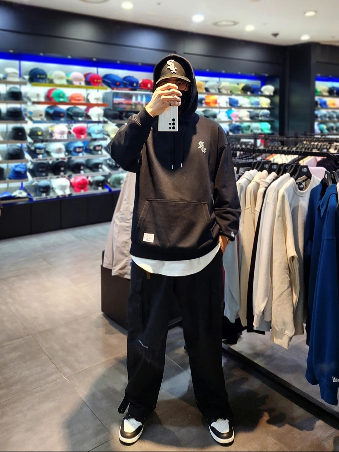 Jordan 1 High 85 Black White 착용 스타일