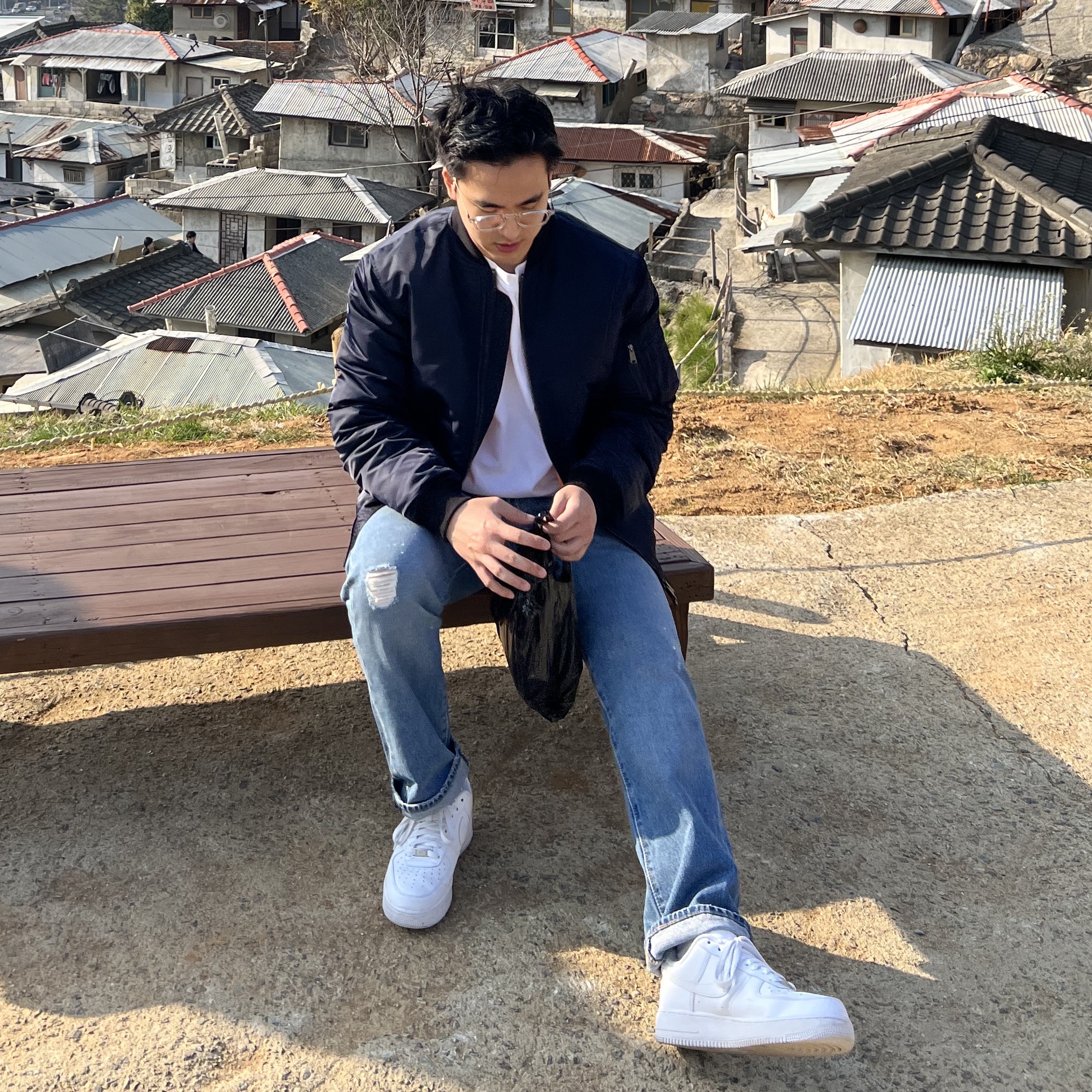 Nike Air Force 1 '07 Low White 착용 스타일