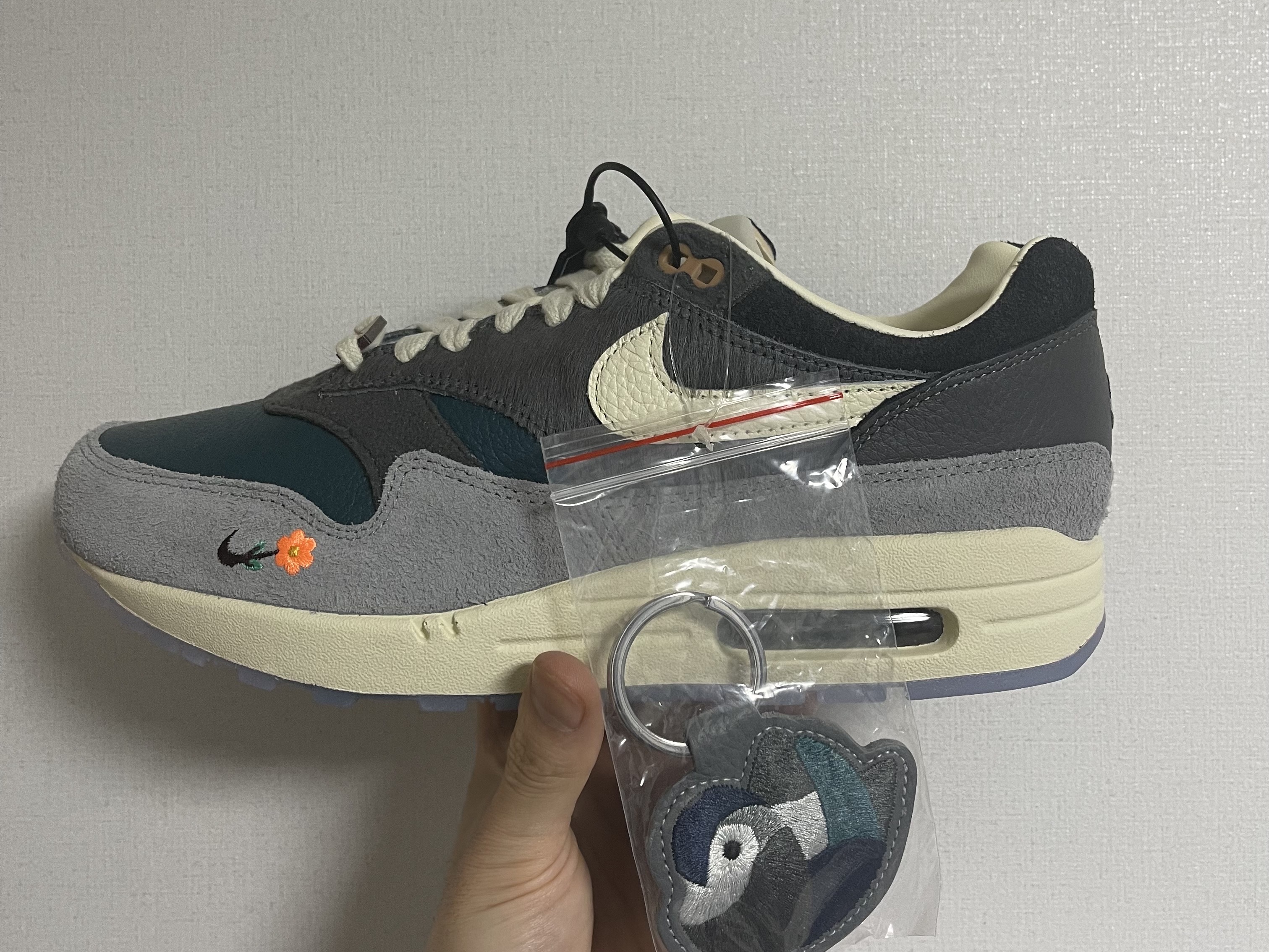 Nike x Kasina Air Max 1 SP Won-Ang Particle Grey 착용 스타일 - 1