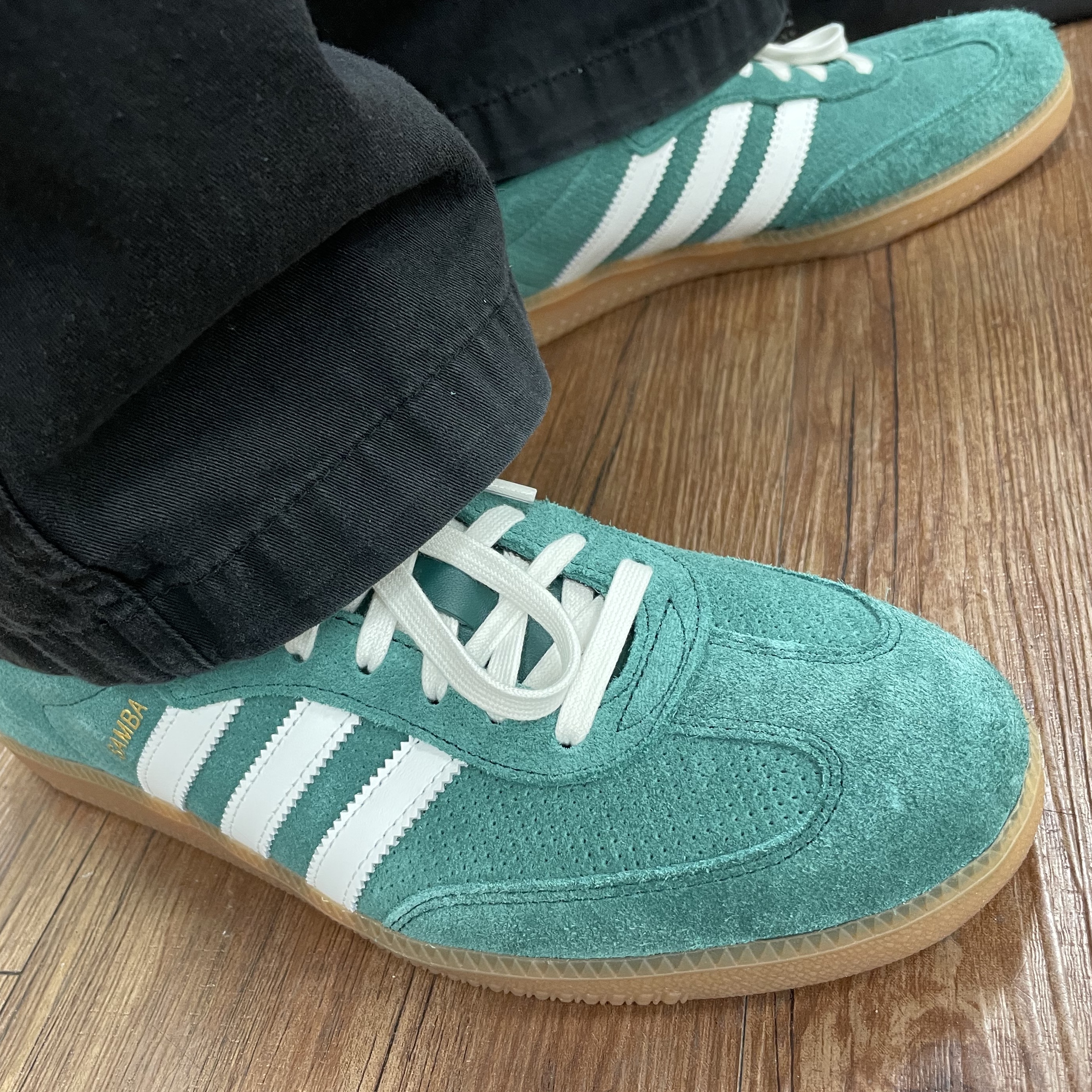 Adidas Samba OG Collegiate Green 착용 스타일