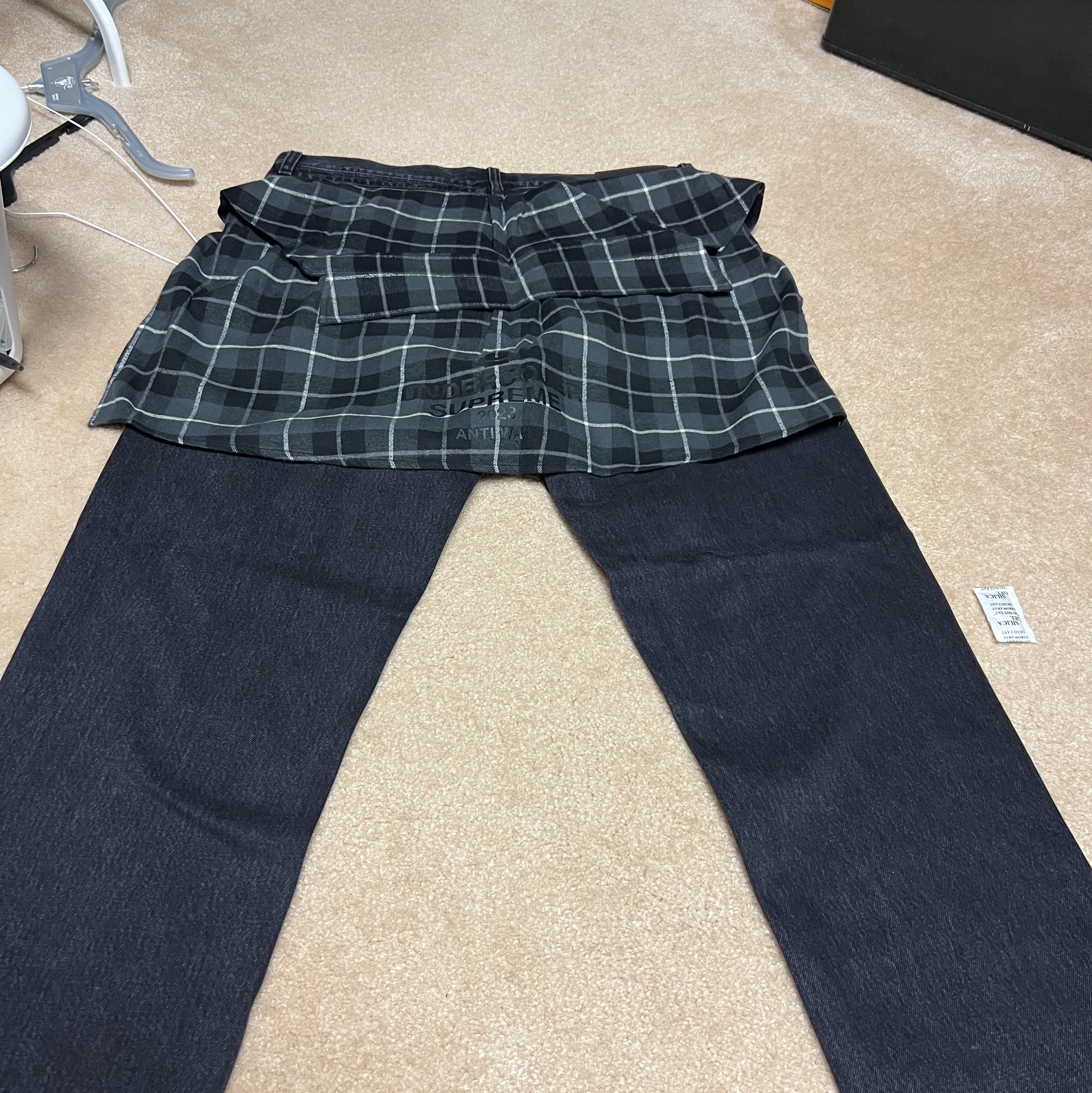 Supreme x Undercover Layered Jean Washed Black - 23SS 착용 스타일 - 2